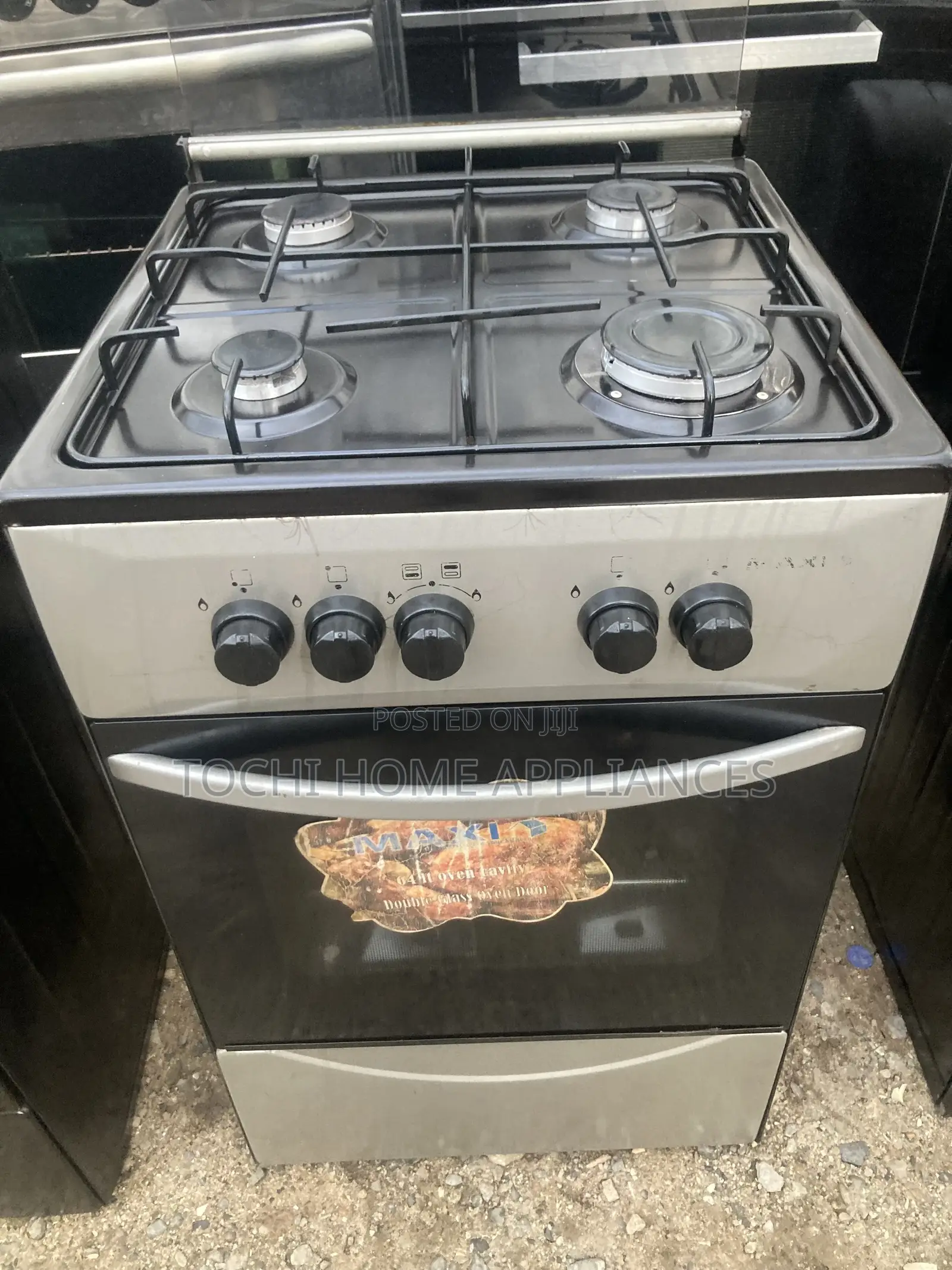 Maxi Clean 4 Burner Gas Cooker With Oven and Grill