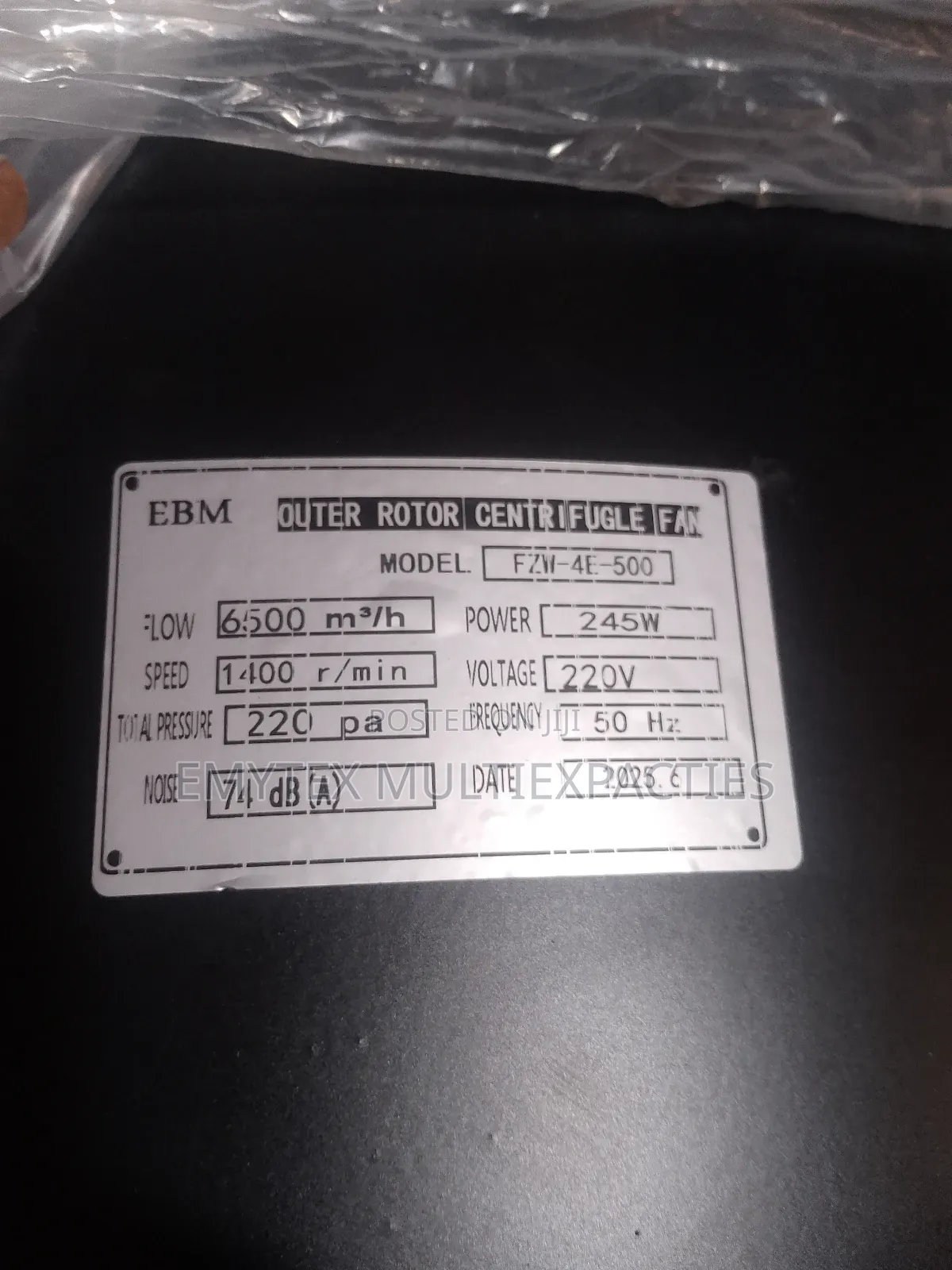 Ebm Outer Rotors Centrifuge Fan 500mm 20" 220v
