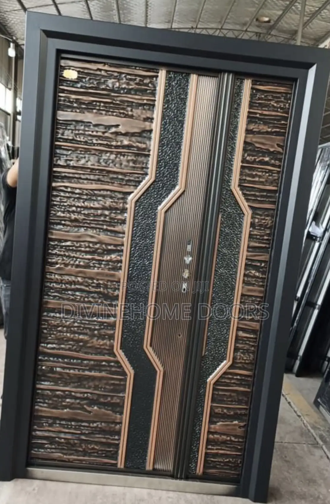 Vertical Design Copper Door