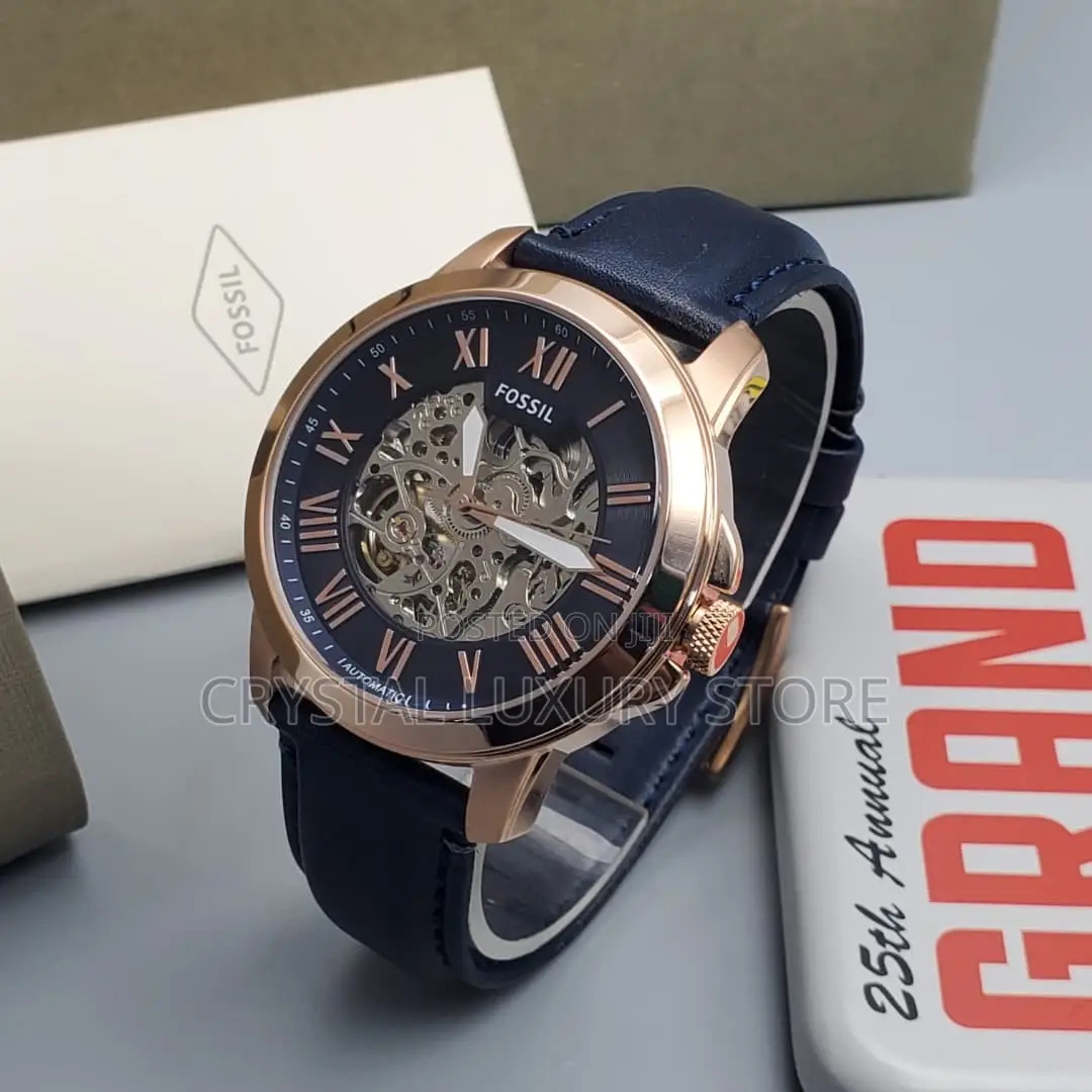Fossil Quality Luxury Men Genuine Leather Wristwatch