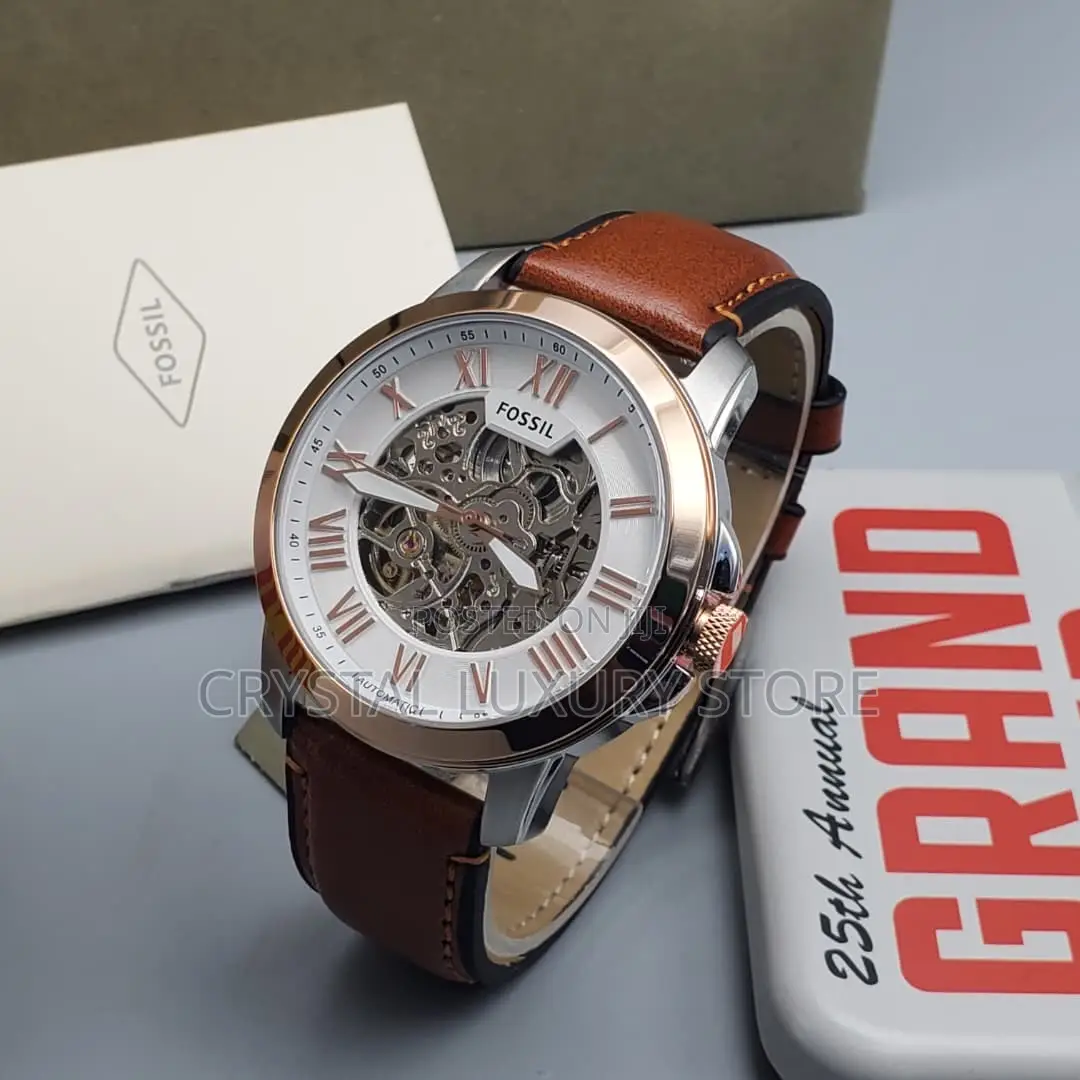 Fossil Quality Luxury Men Genuine Leather Wristwatch