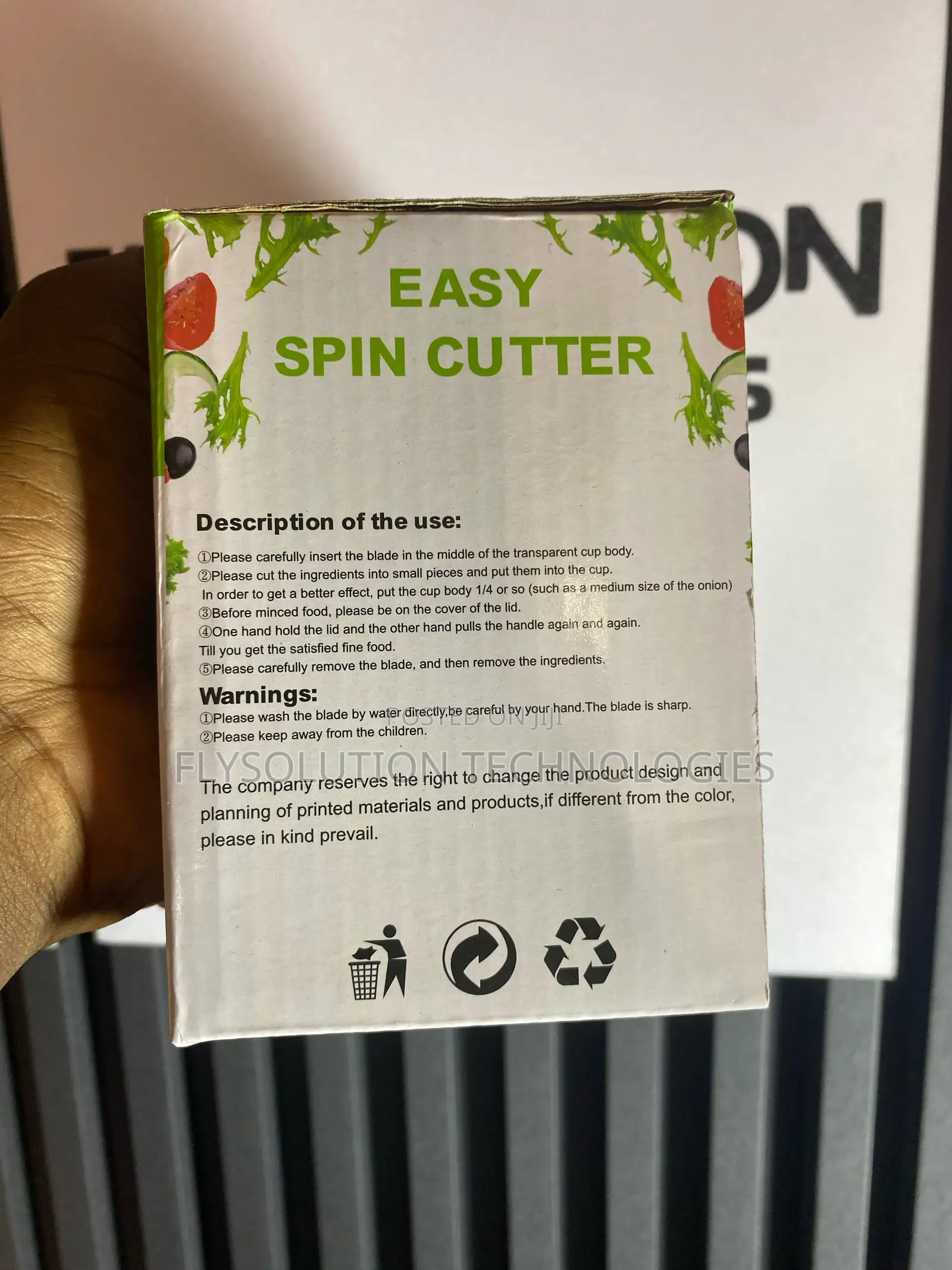 Easy Spin Cutter Manuel Vegetable Pepper Slicer
