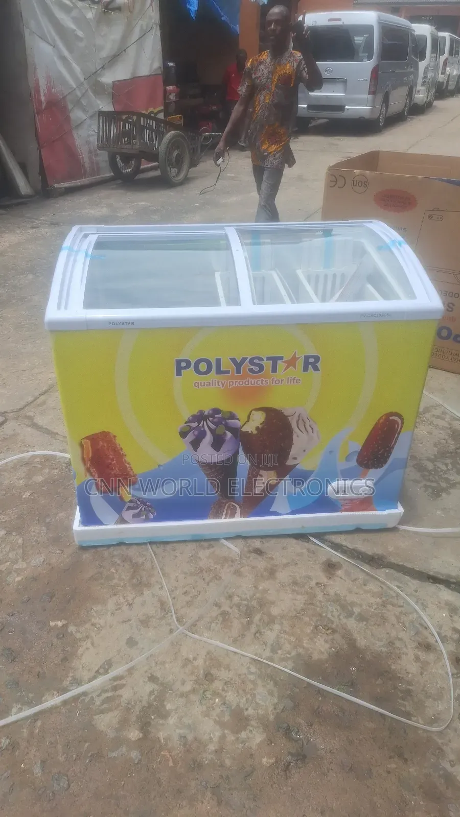 New Polystar 303l Showcase Chiller Freezer For Business Ice Cream