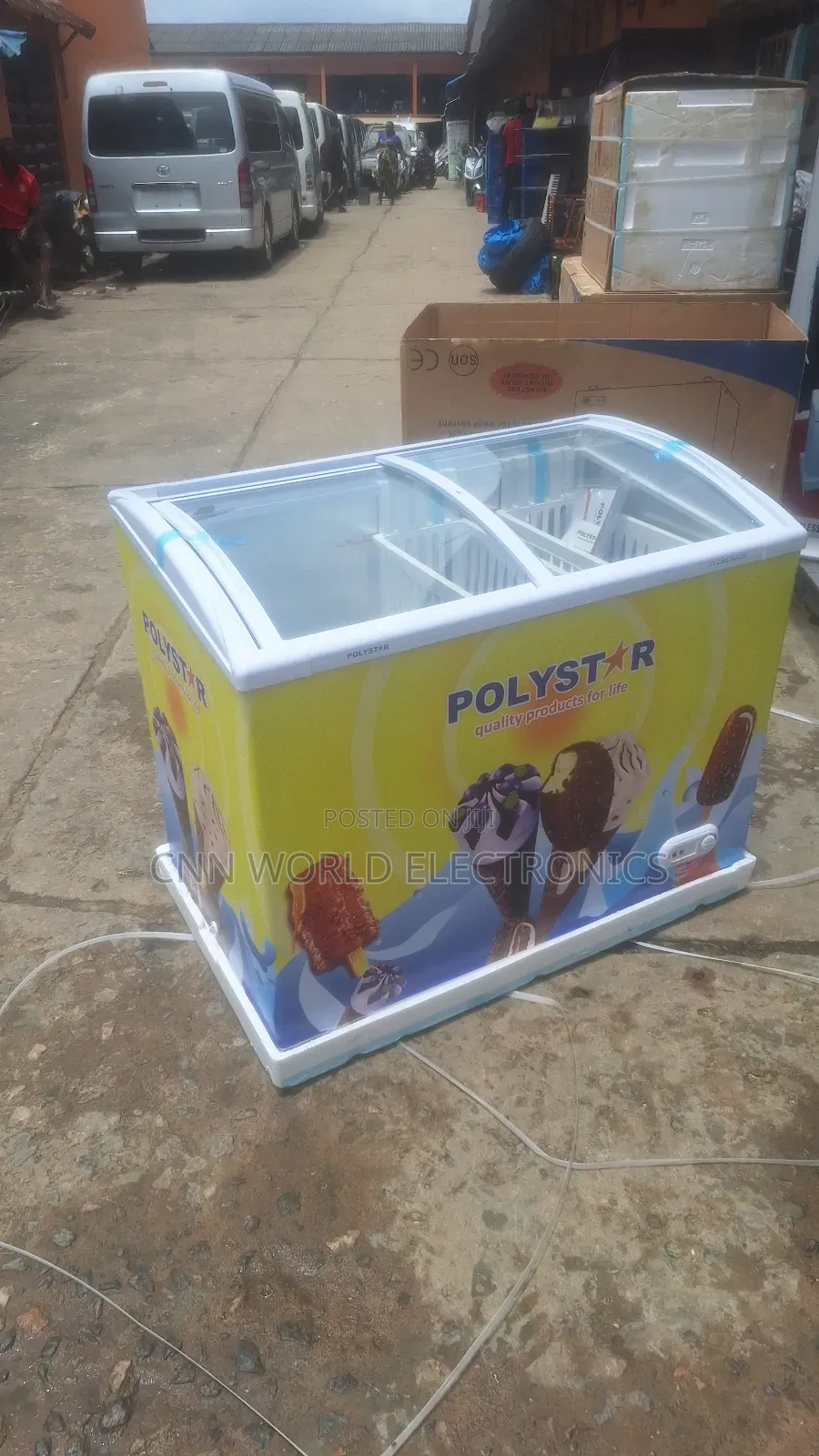 New Polystar 303l Showcase Chiller Freezer For Business Ice Cream