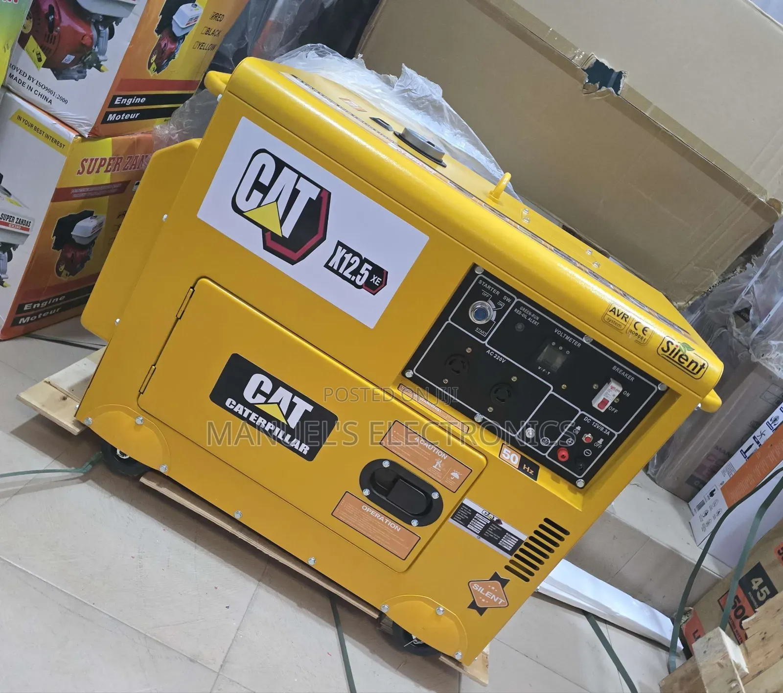 Original Cat Diesel Soundproof Generator 10.5kva 100% Copper Coil