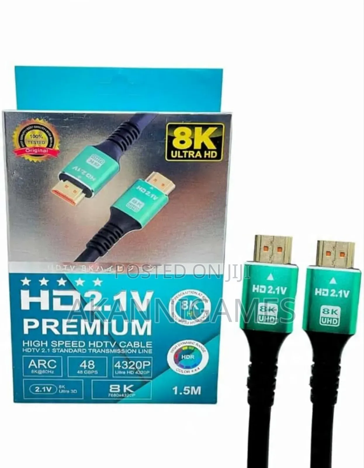 Eight K Hdmi Cable Ultra Hd 1.5m ( 2.1v - Premium )