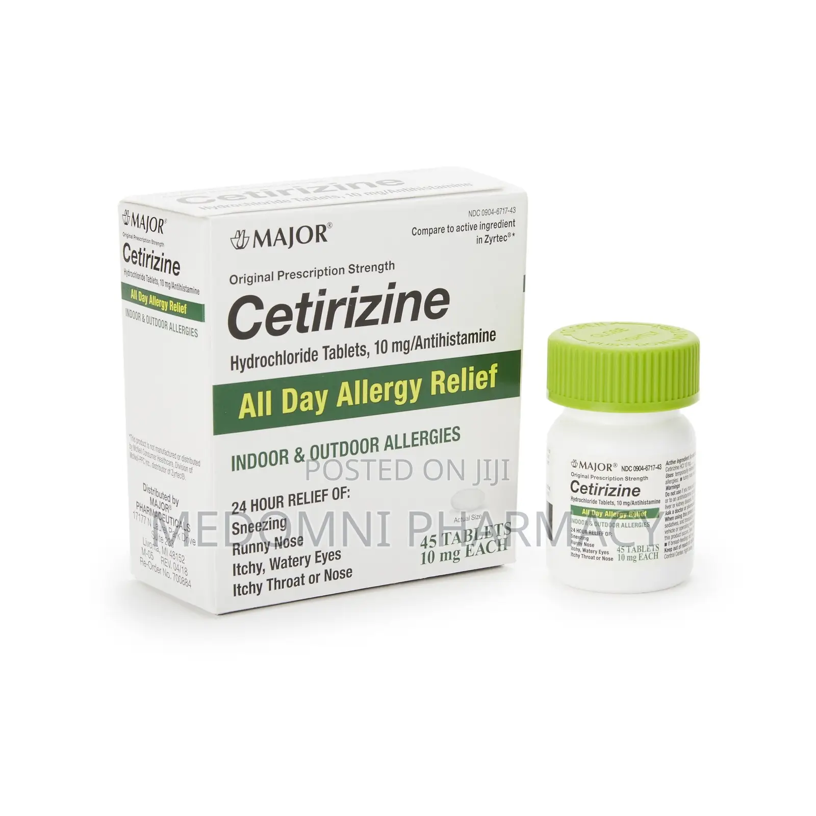 Cetirizine 10mg– All Day Allergy Relief, 30 Tablets