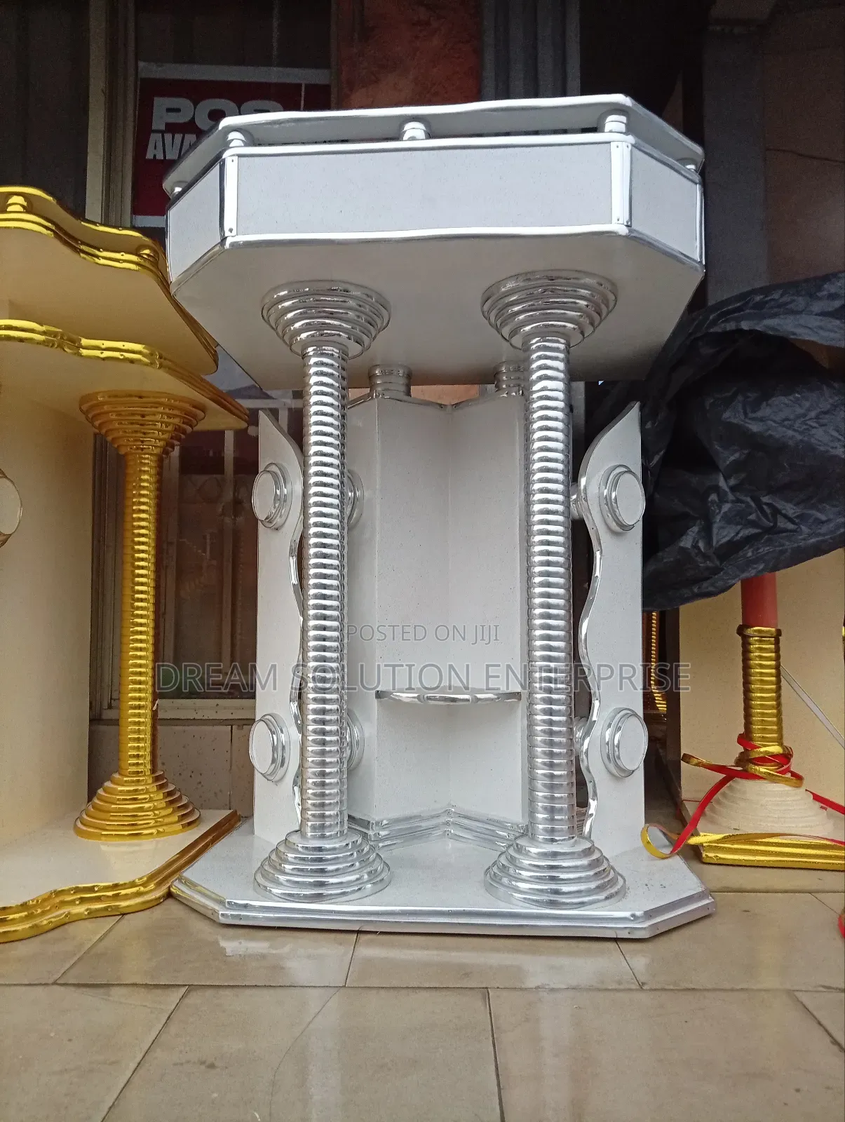 White Church Pulpit for Service