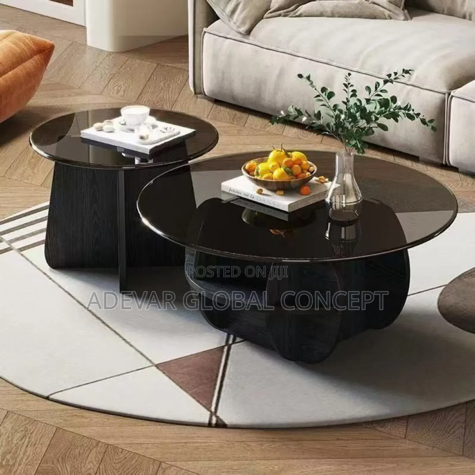 High Quality Nordic Glass Twin Centre Table