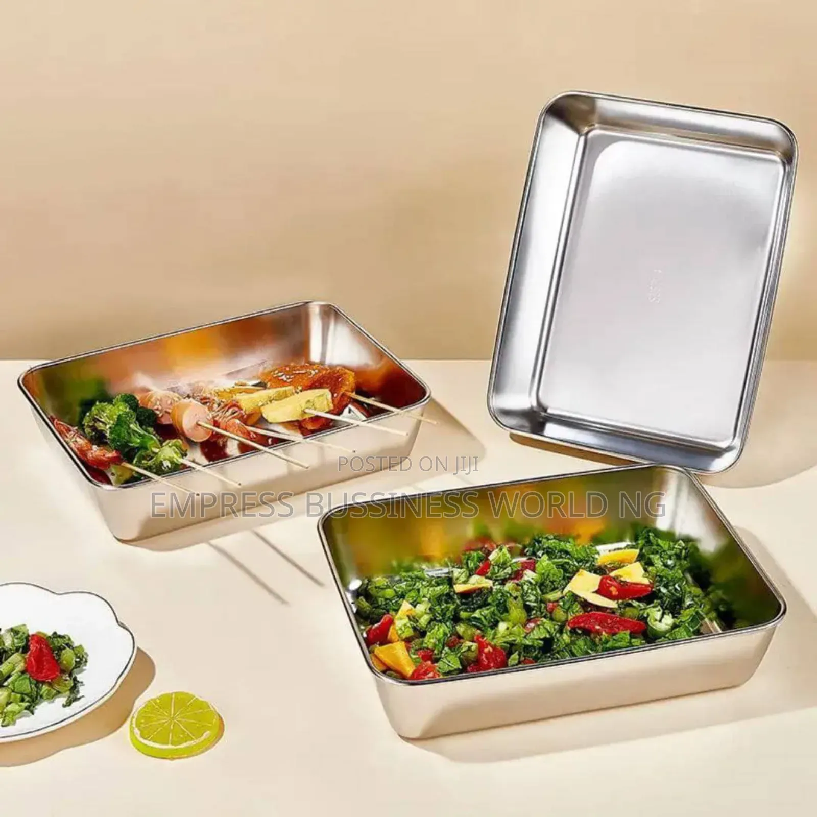 3 Pieces Stainless Steel Food Storage Containers