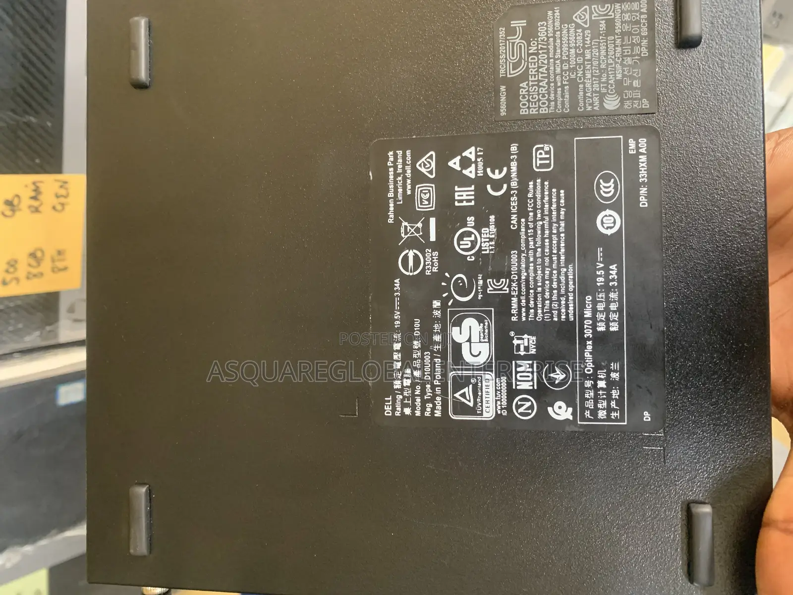 Dell OptiPlex 3070 Micro Tower 8GB Intel Core I5 SSD 256GB