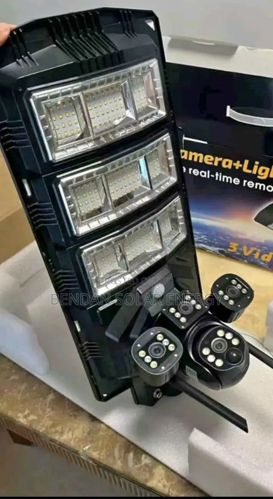 Solar Security Street Light With Triple Lens Camera – All in One