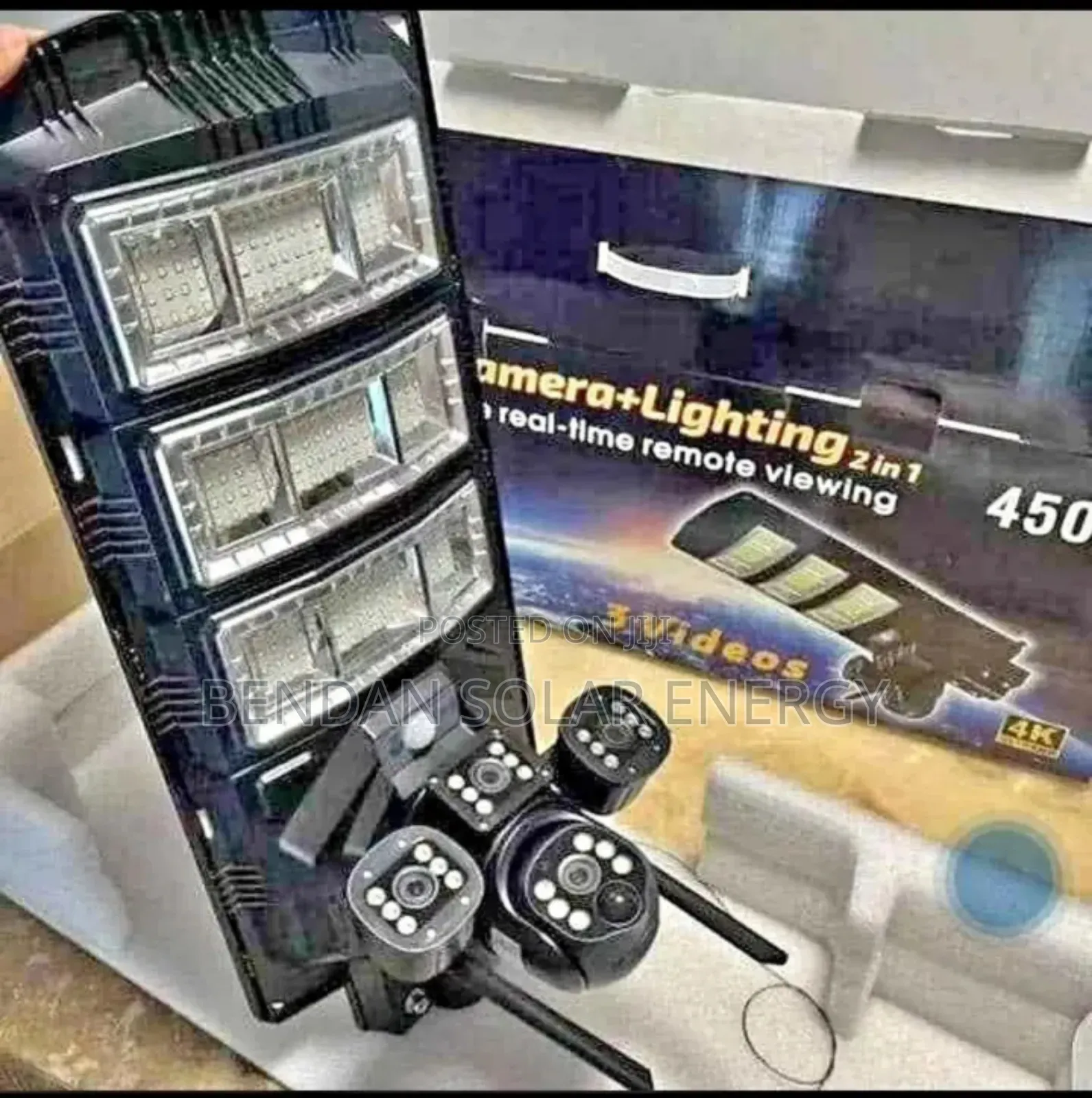 Solar Security Street Light With Triple Lens Camera – All in One