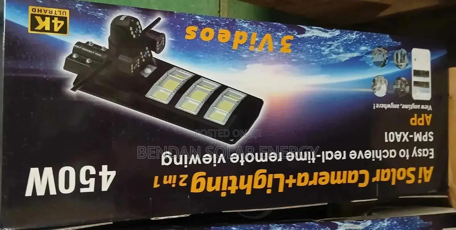 Solar Security Street Light With Triple Lens Camera – All in One
