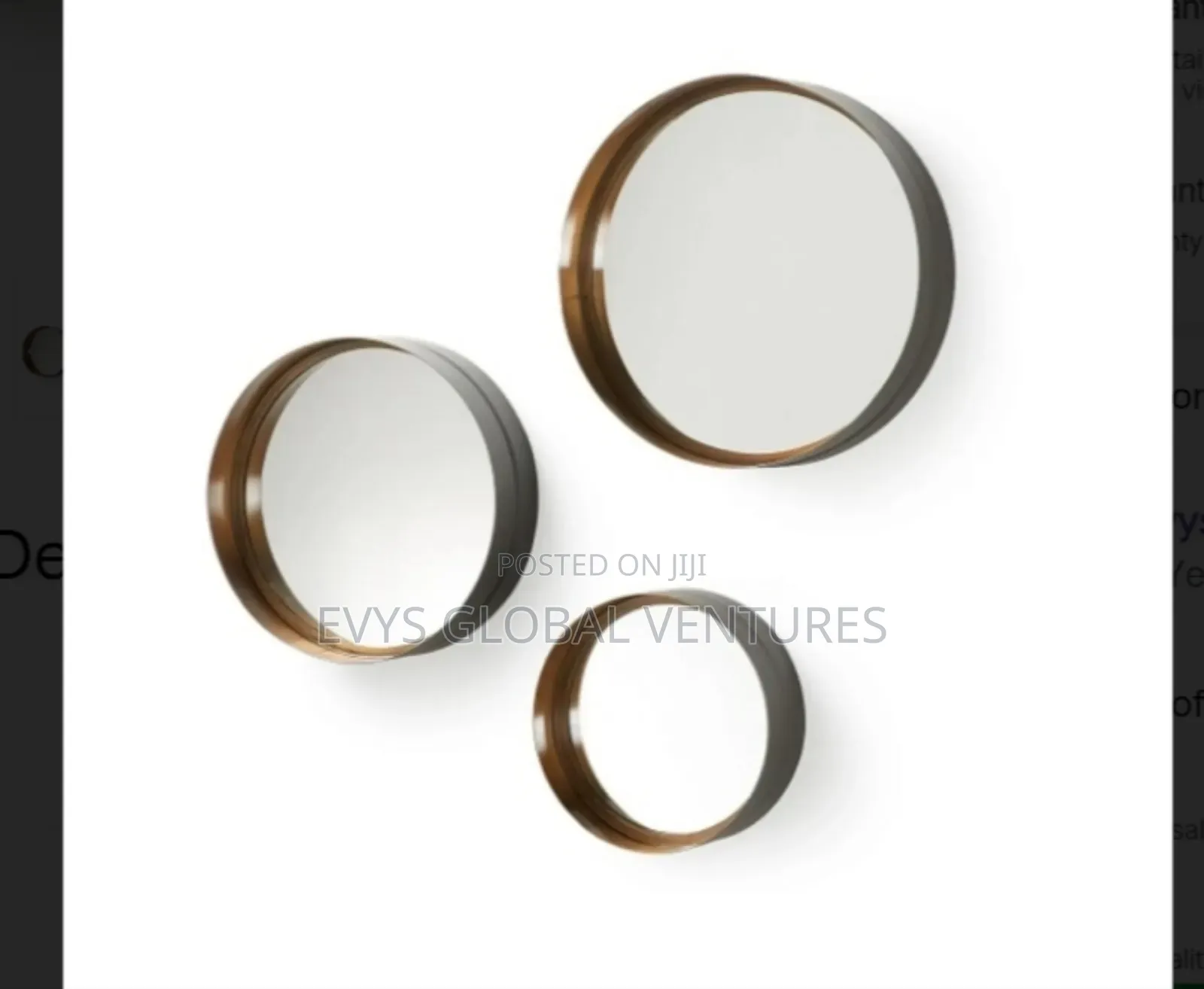 3 in 1 Decorative Round Frame Wall Mirror