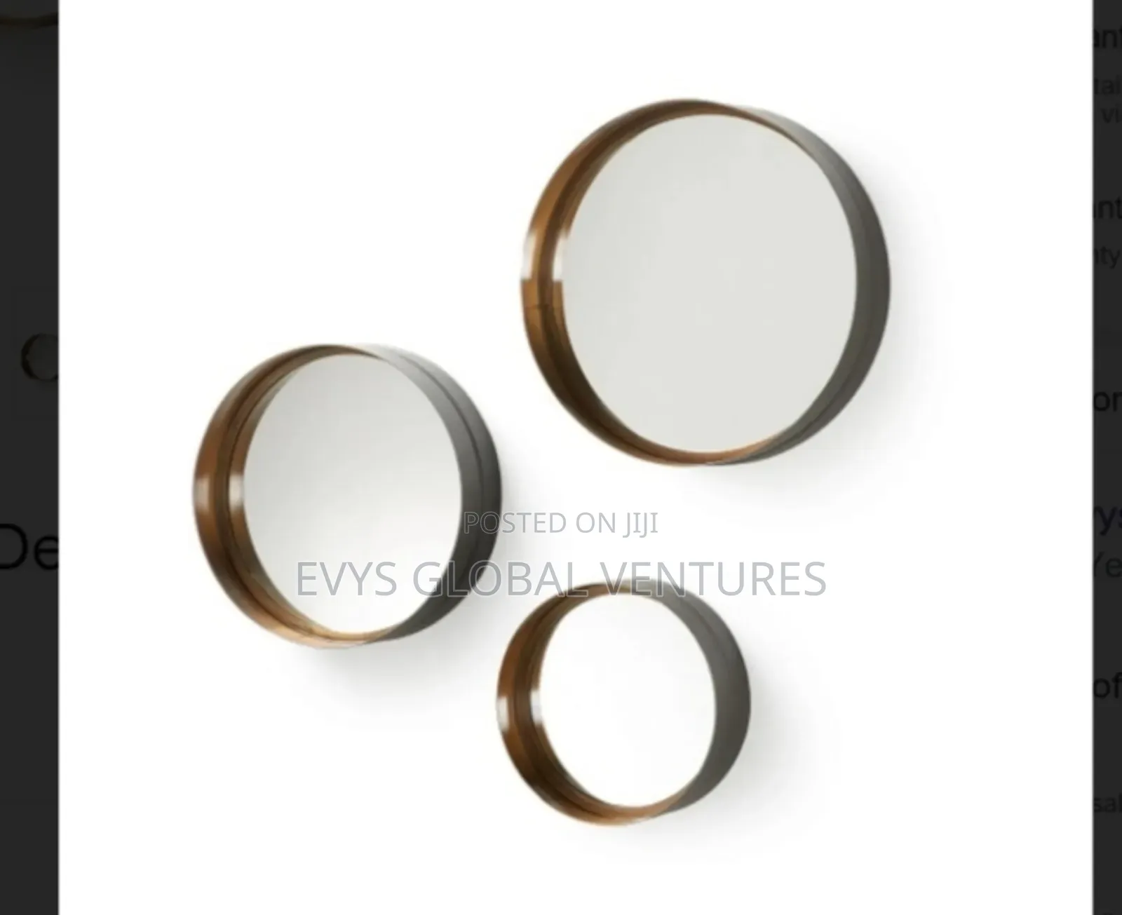 3 in 1 Decorative Round Frame Wall Mirror