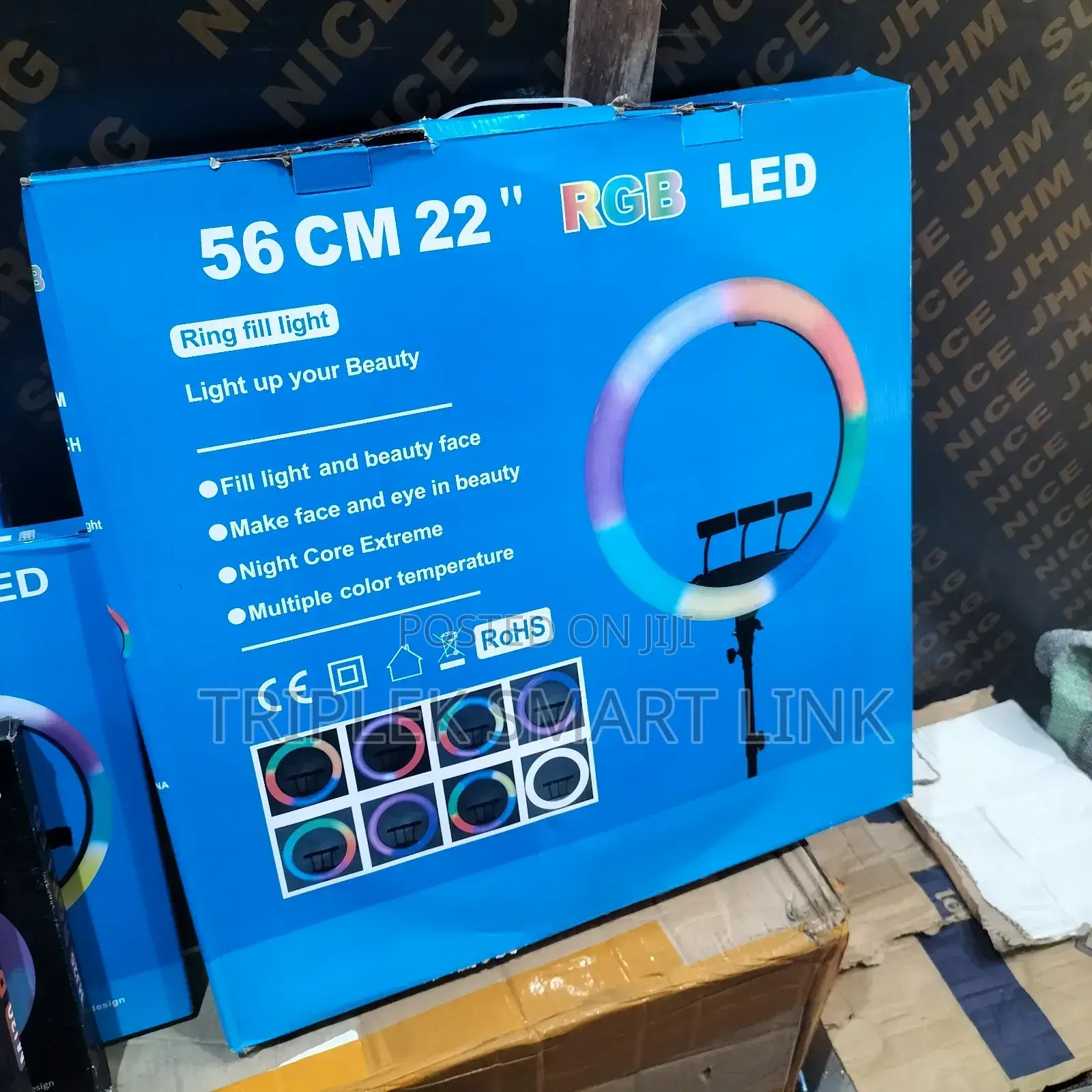 22 Inches RGB Ring Light With Tripod Stand Ringlight Makeup, Blogging