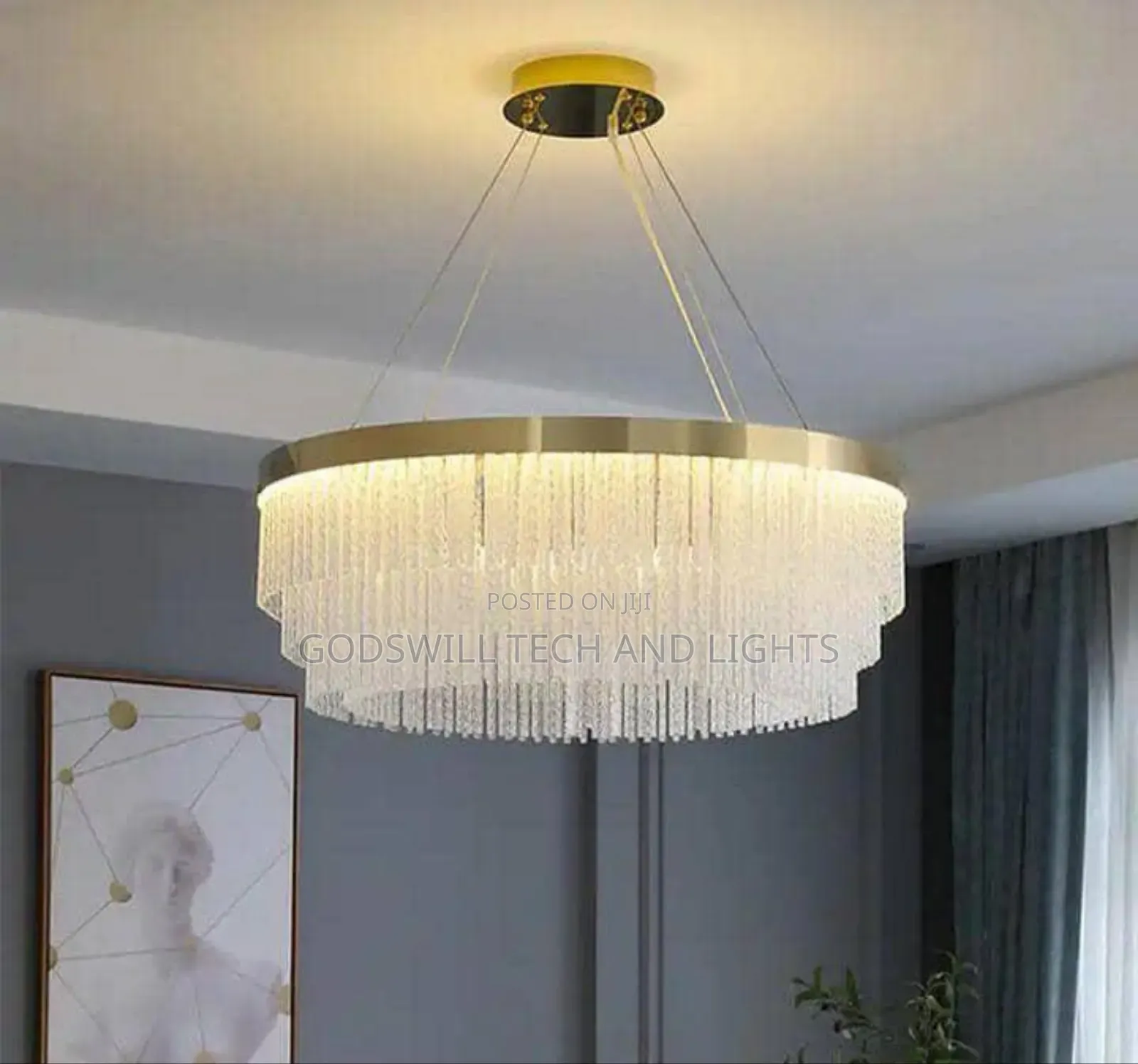 Luxury Crystal Round Chandelier – 60cm Modern Design