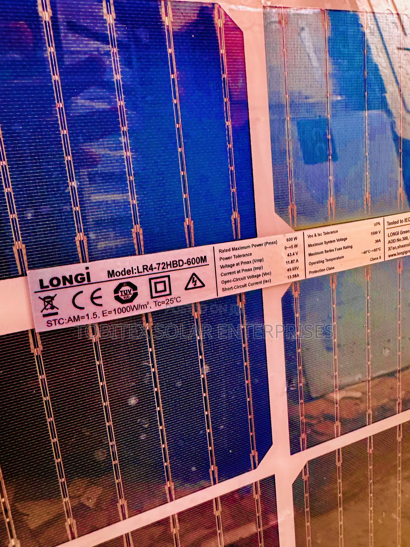 600watts Longi Solar Panels
