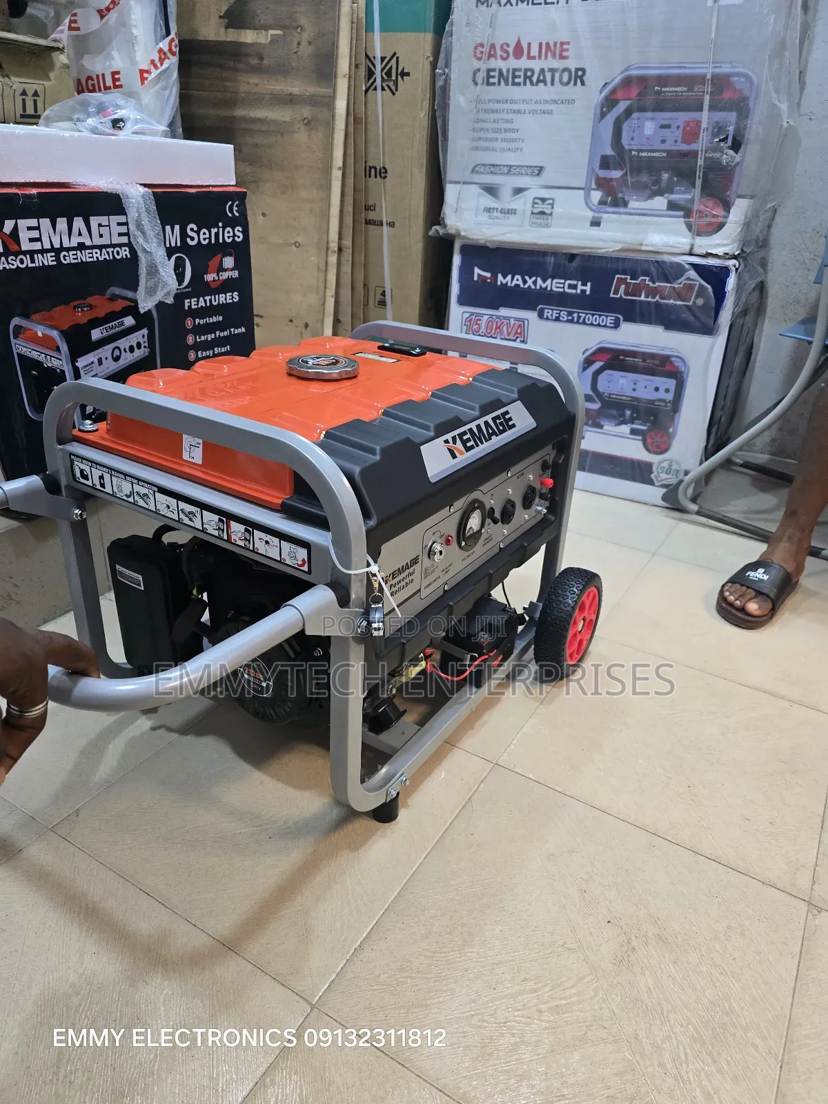 Low Fuel Consumption Kemage Remote Control Petrol Gen 5.5kva
