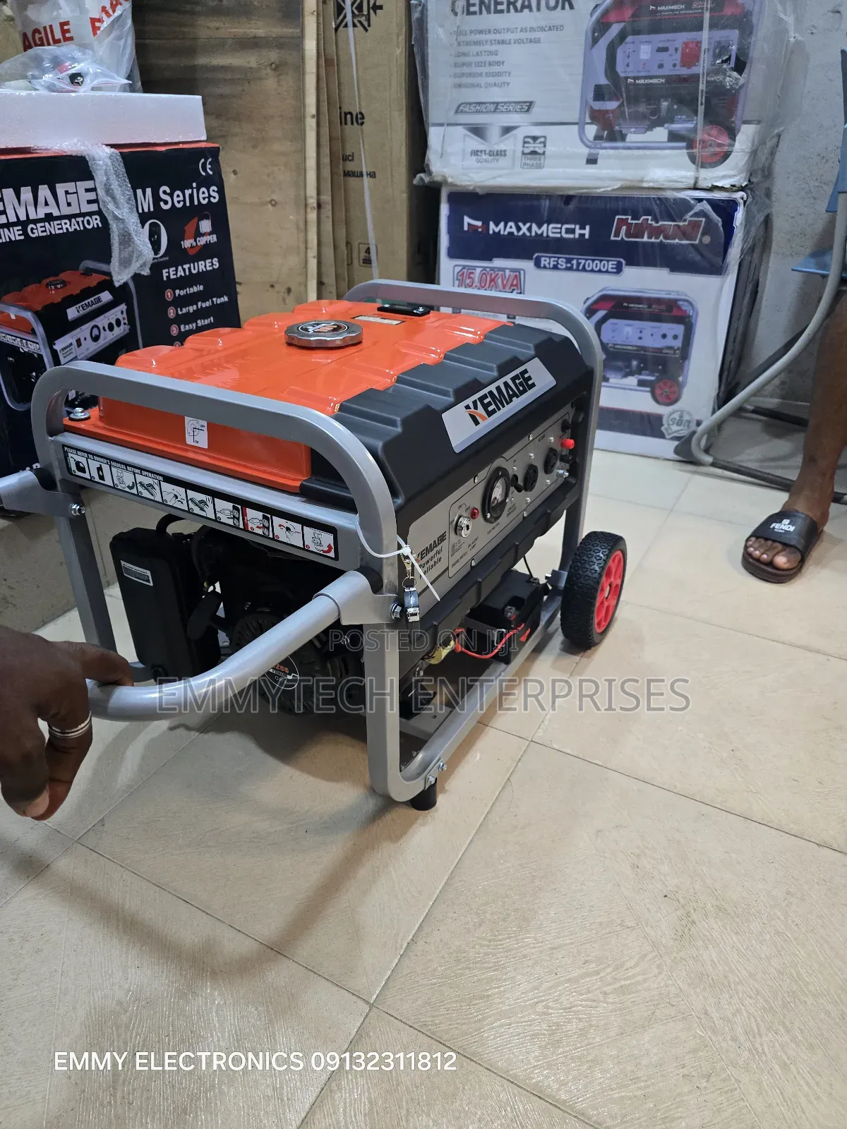 This Is Kemage Remote Control Petrol Gen 5.5kva