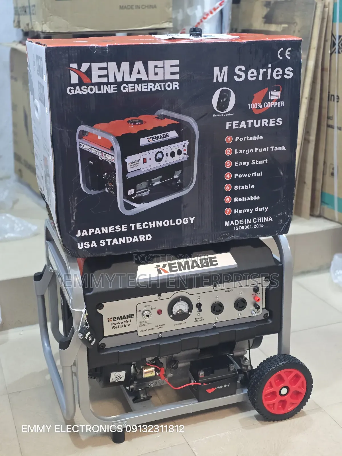 This Is Kemage Remote Control Petrol Gen 5.5kva