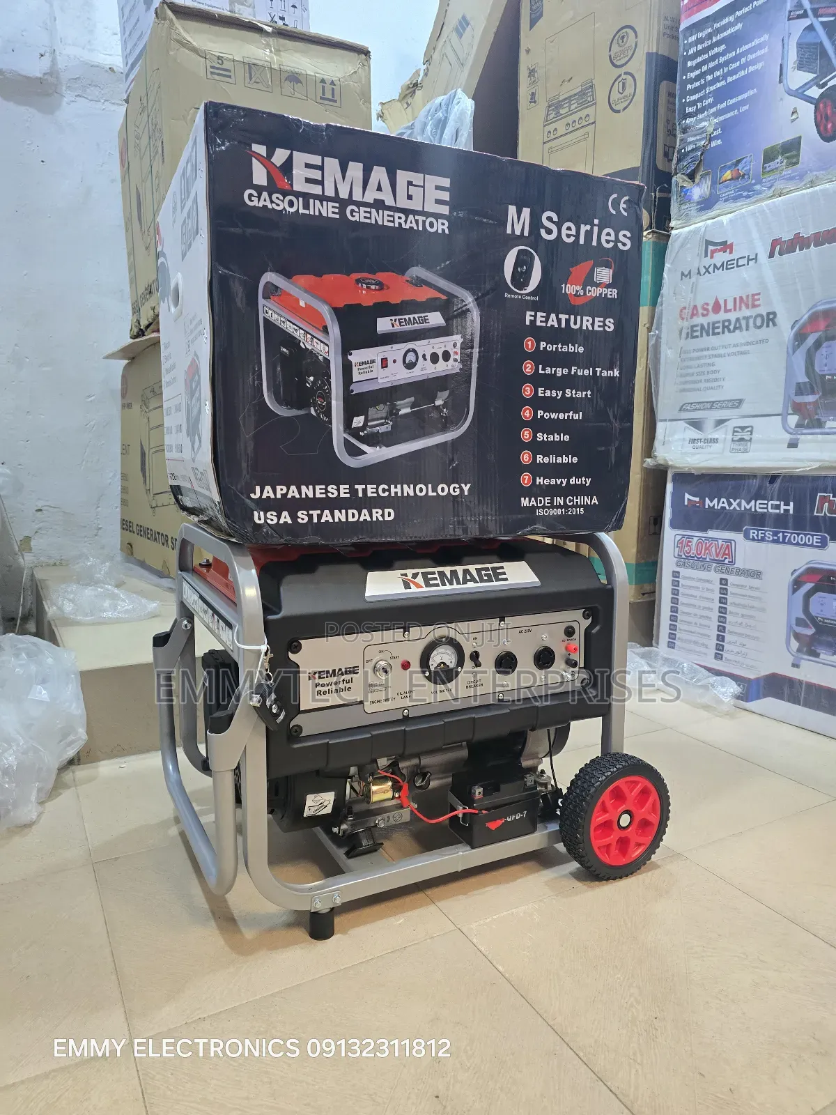 See This Kemage Remote Control Petrol Gen 5.5kva 100% Copper Coil