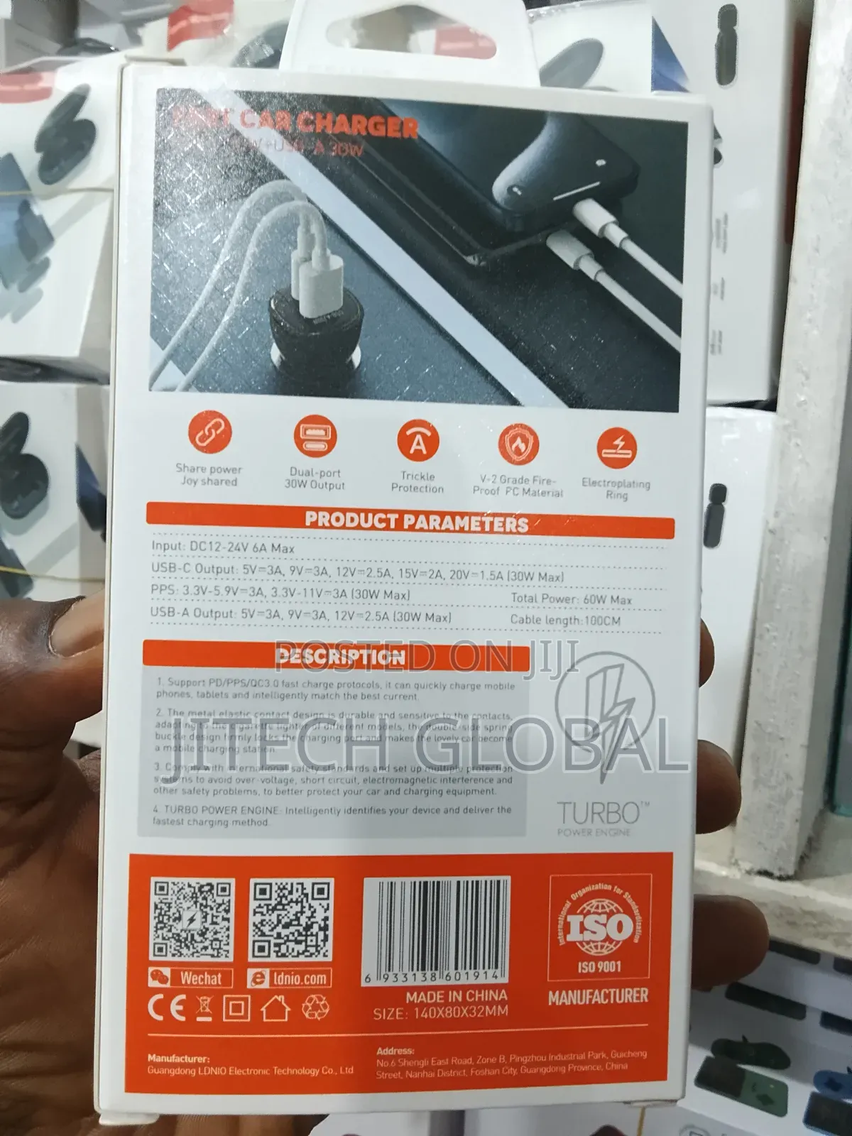Ldnio Fast Car Charger 60w /Usb a and Usb-C