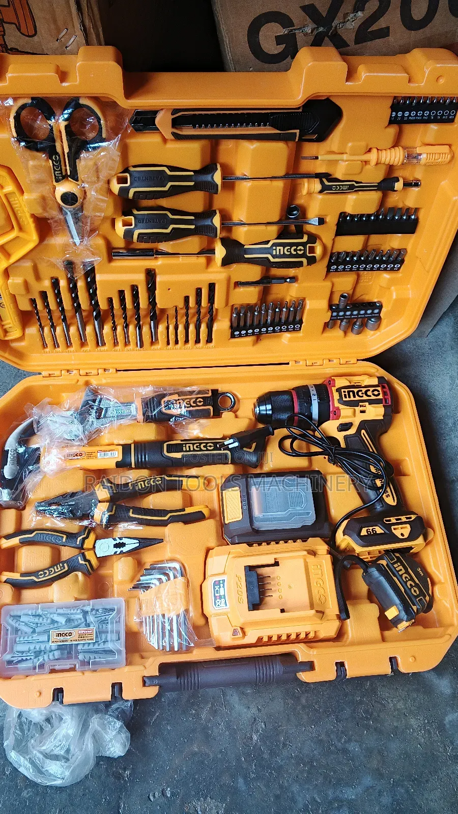 165pcs Ingco Cordless Screw Machine