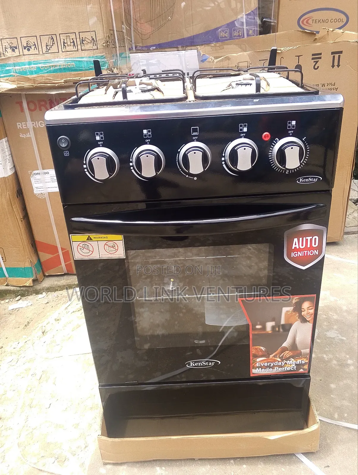 Kenstar 3 + 1 Standing Stainless Gas Burner