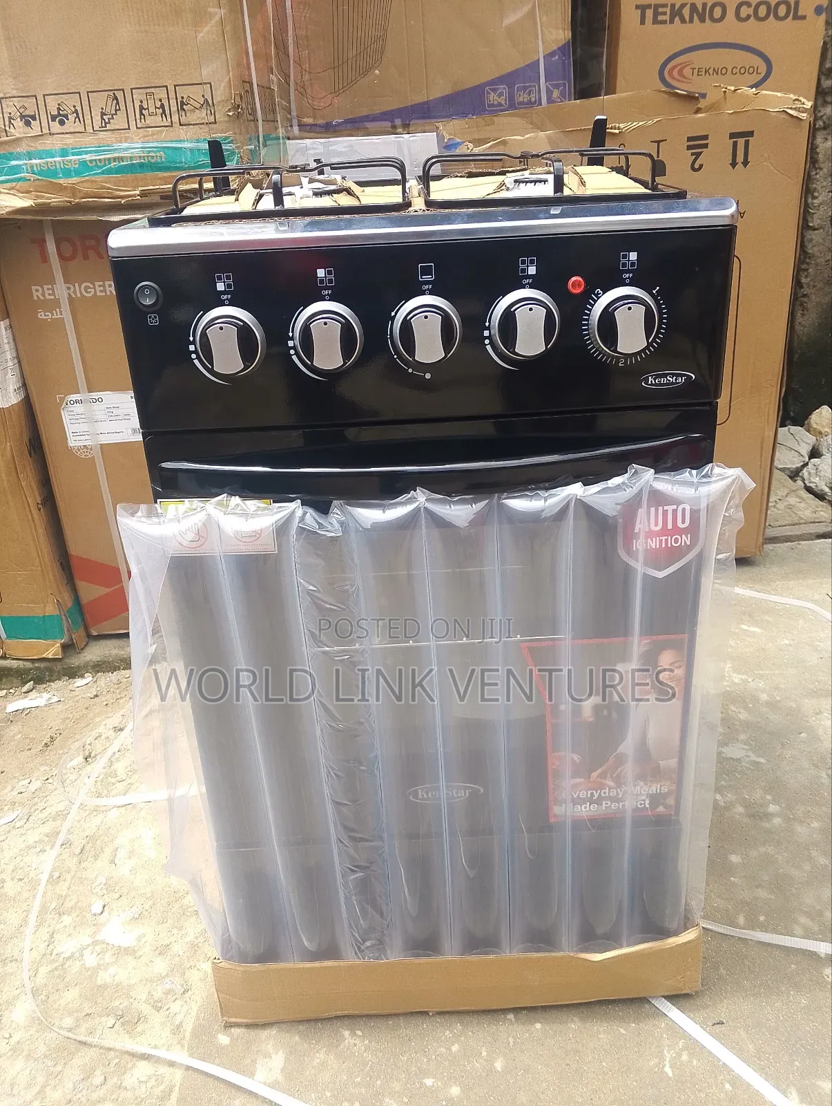 Kenstar 3 + 1 Standing Stainless Gas Burner
