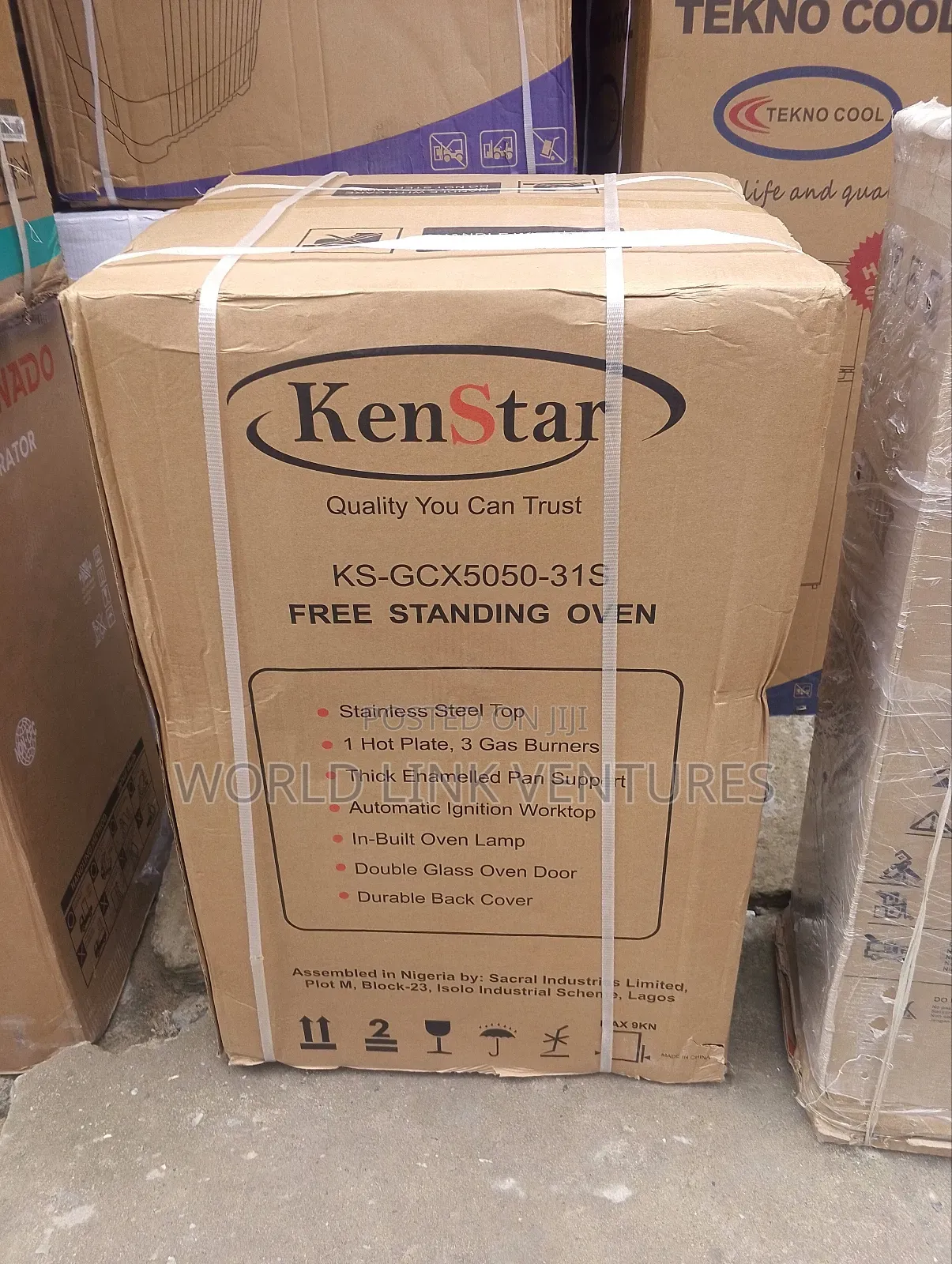 Kenstar 3 + 1 Standing Stainless Gas Burner