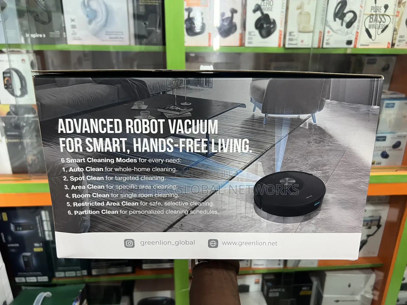 Green Lion Smart Robot Vacuum Pro With Docking Station.