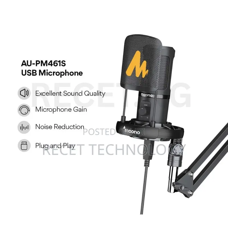 Maono Pm461s Usb Microphone Boom Arm Set