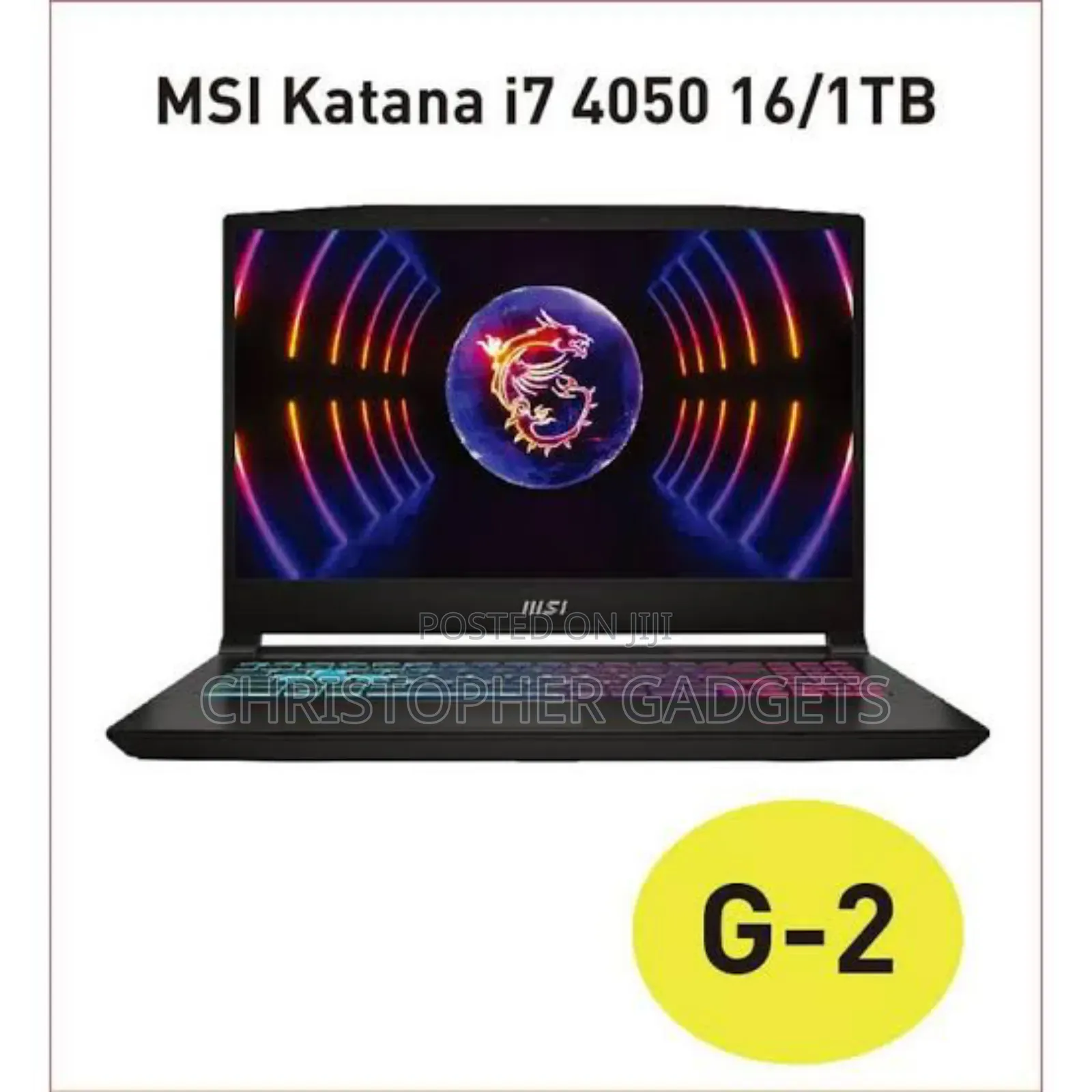 New Laptop MSI Katana 15 16GB Intel Core i7 SSD 1T