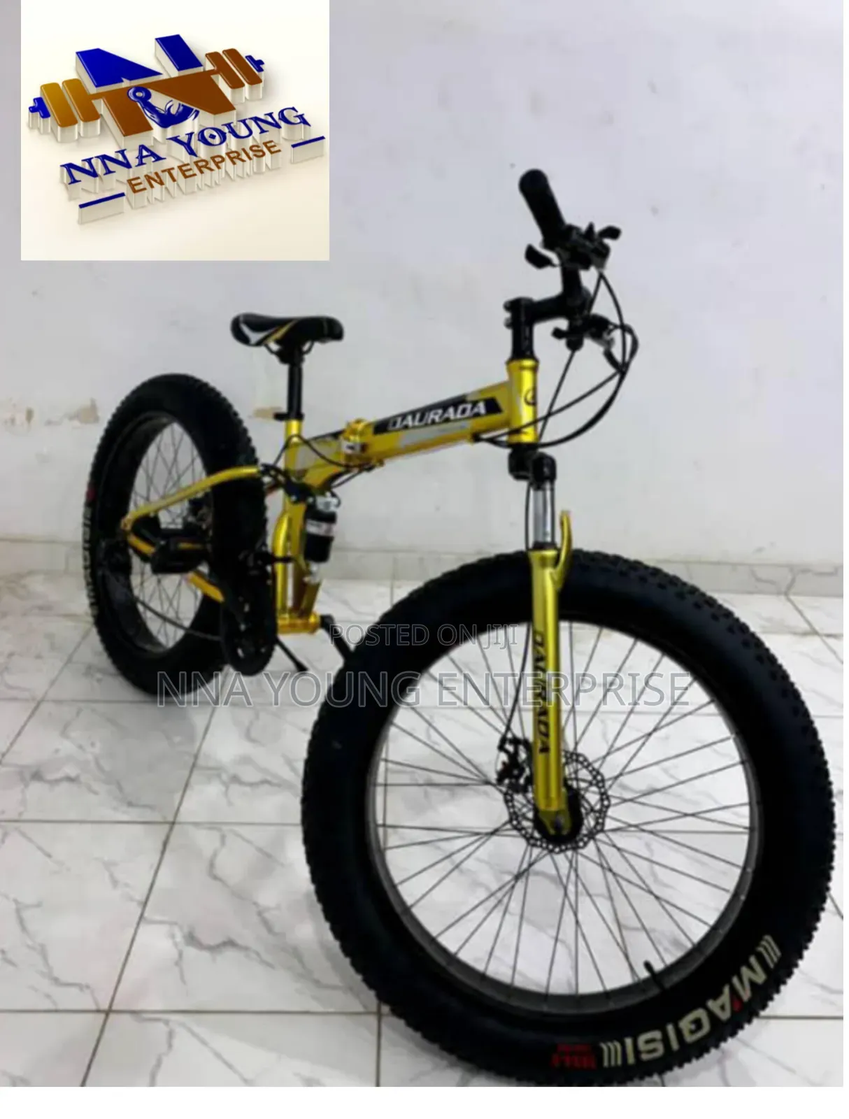 Gold Color Fat Tyre Foldable Bicycle