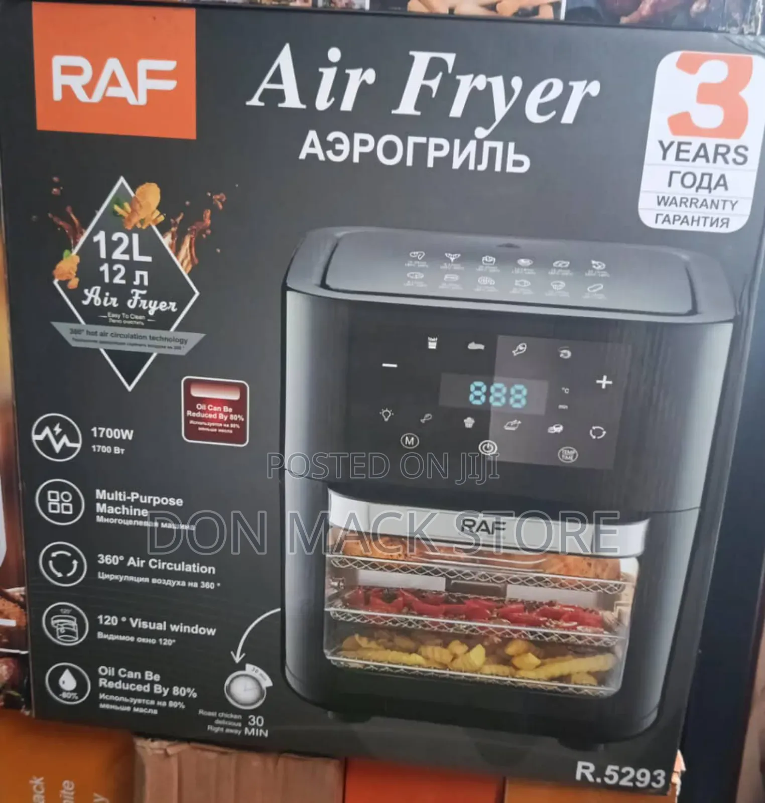 12litres Raf Digital Air Fryer.
