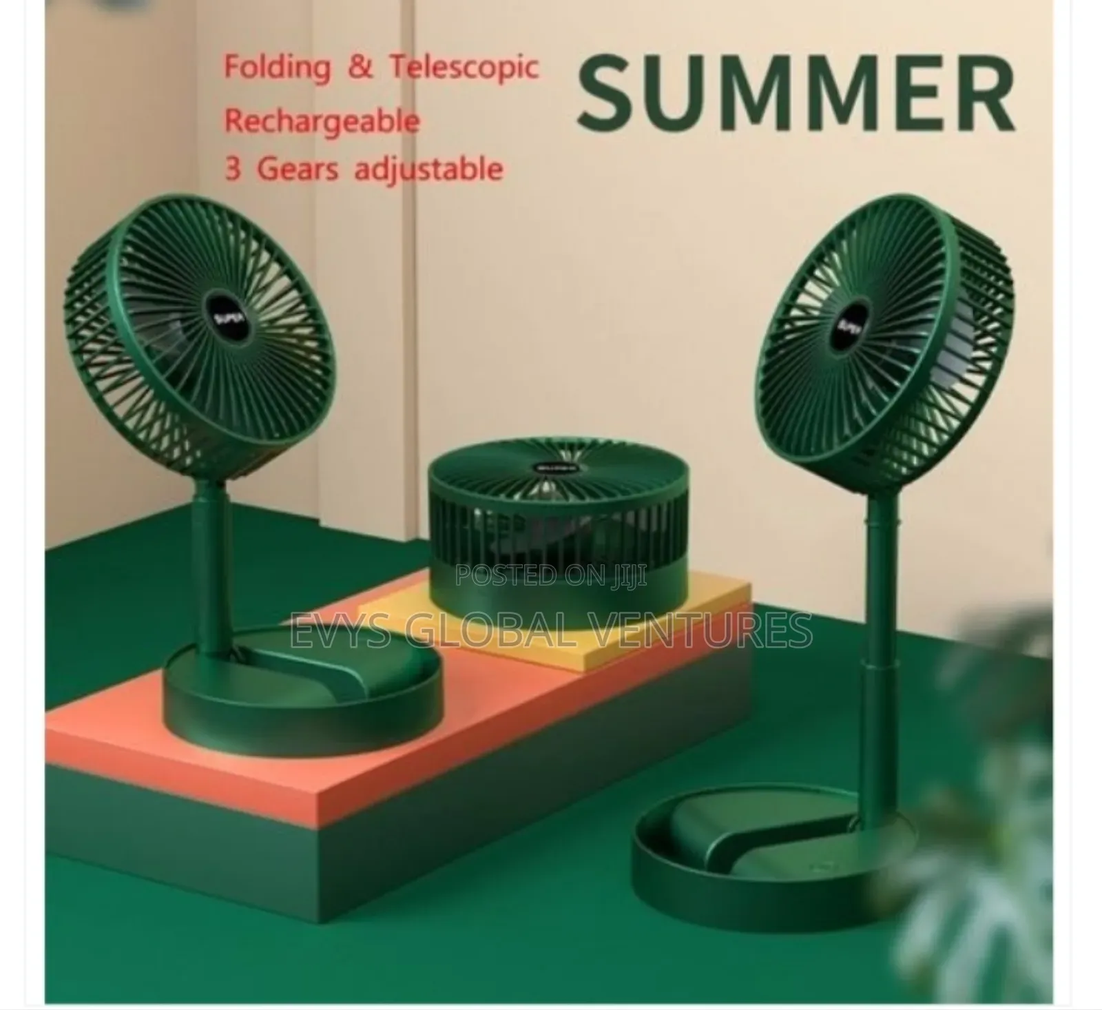 Rechargeable Strong Wind Foldable Cooling Mini Fan