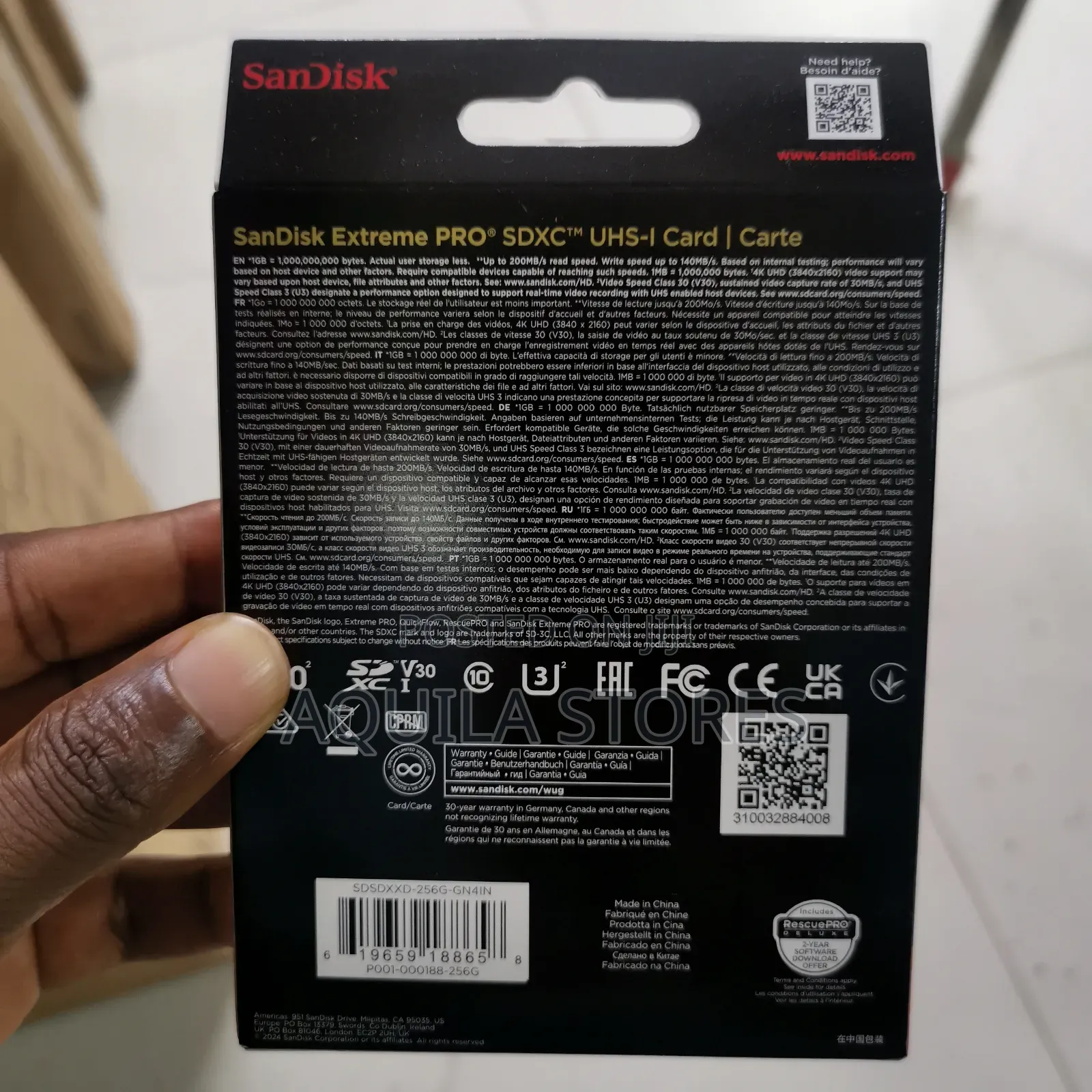 Sandisk 256gb Extreme Pro Sdxc Uhs-i Card