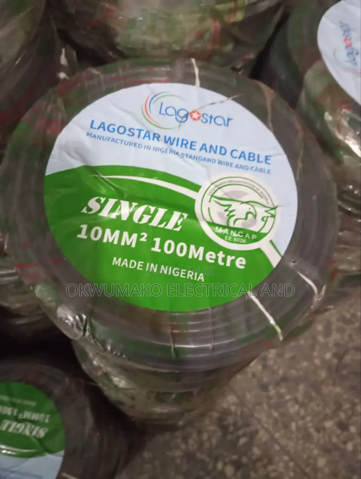 Nigeria Table Lagos Star Wire and Cable 4mm #77000. 6mm #115500 10mm