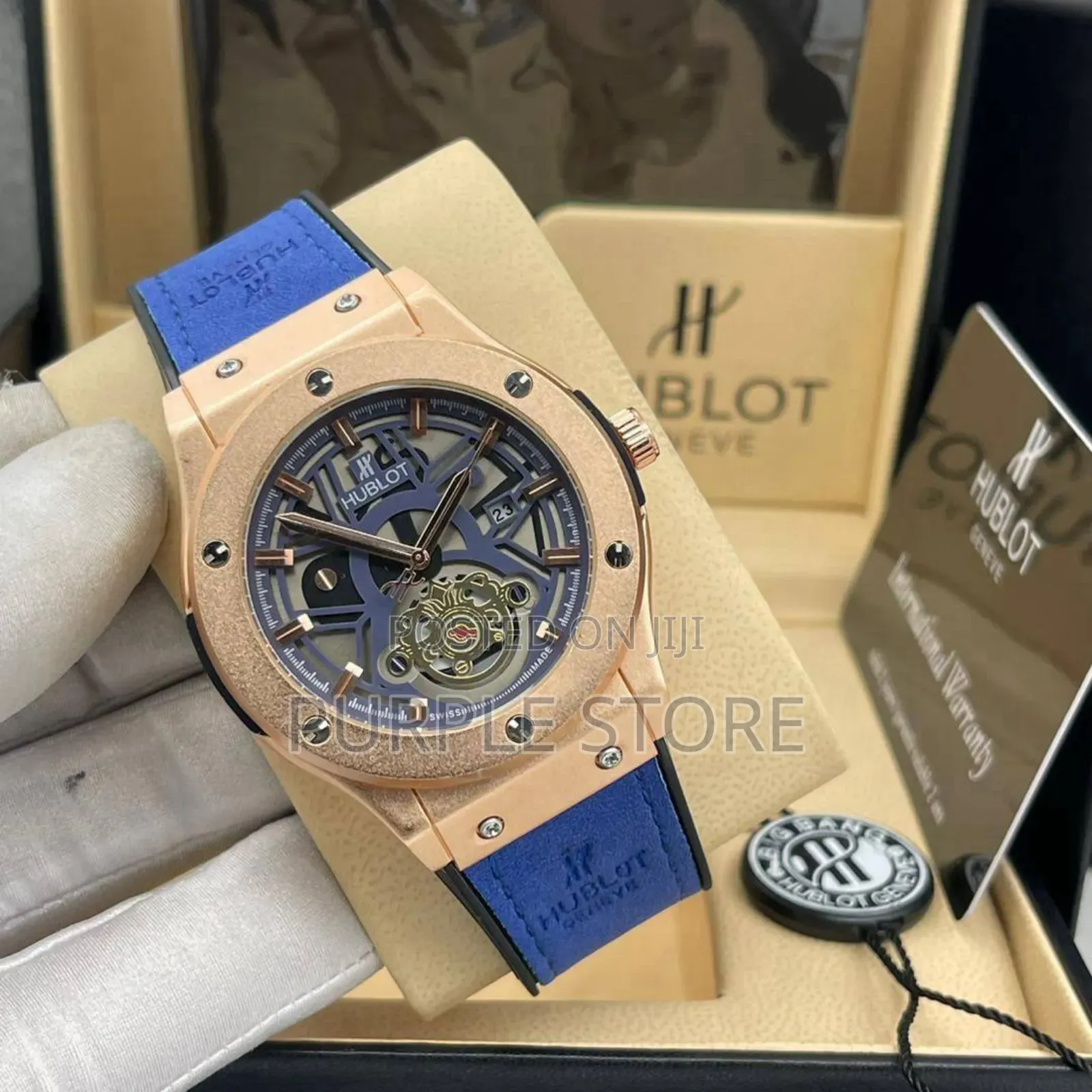 Hublot Mens. Leather. Watch.