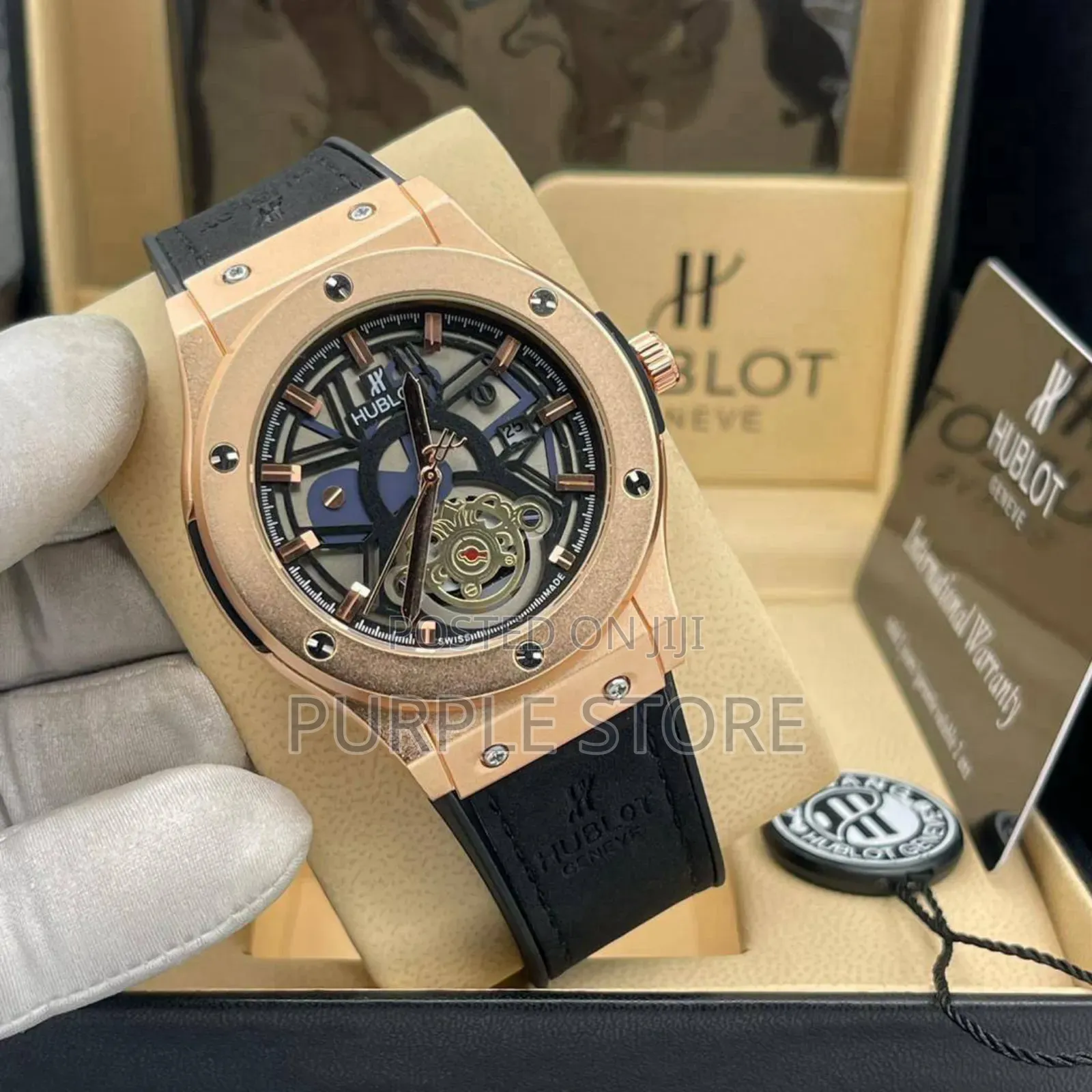 Hublot Mens. Leather. Watch.