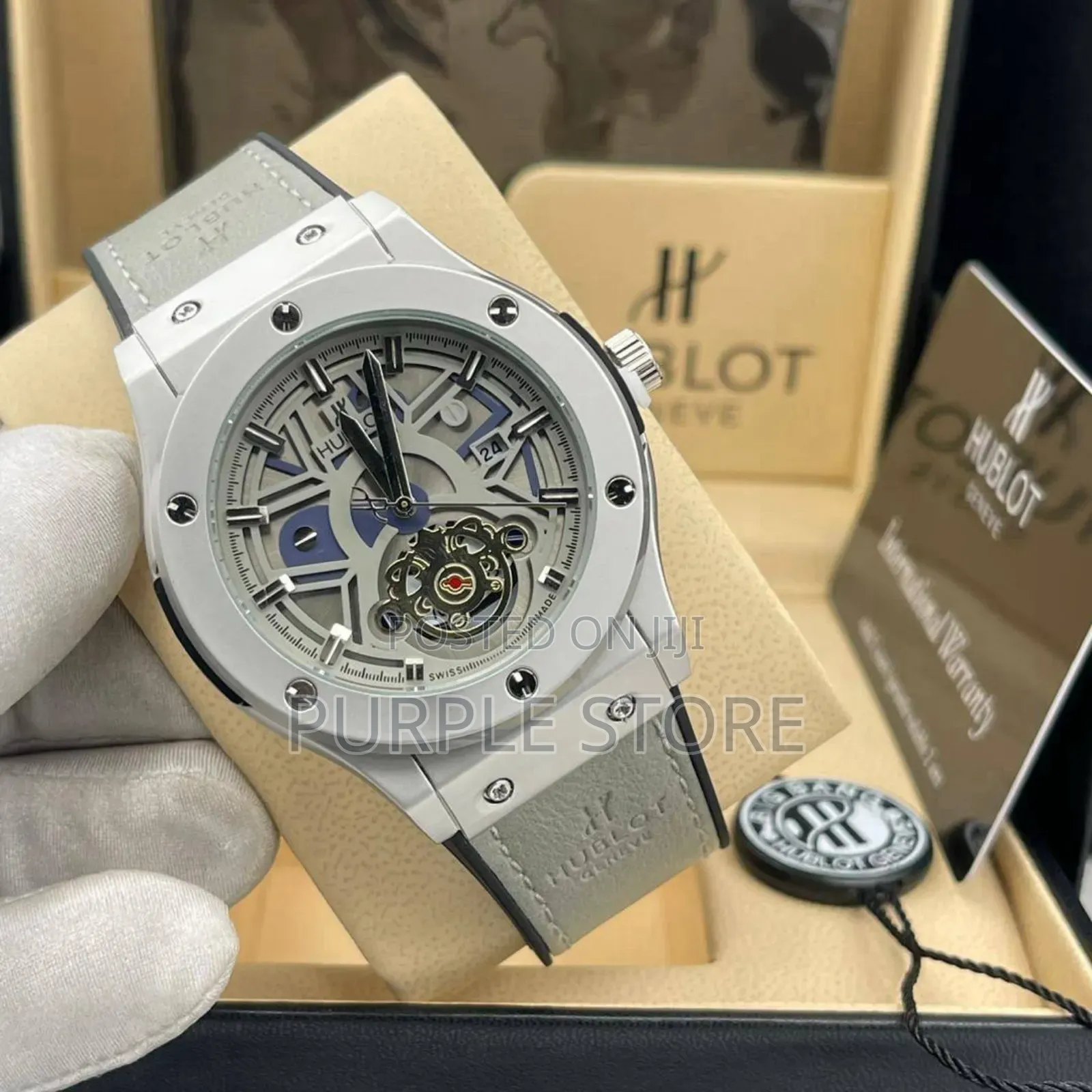 Hublot Mens. Leather. Watch.