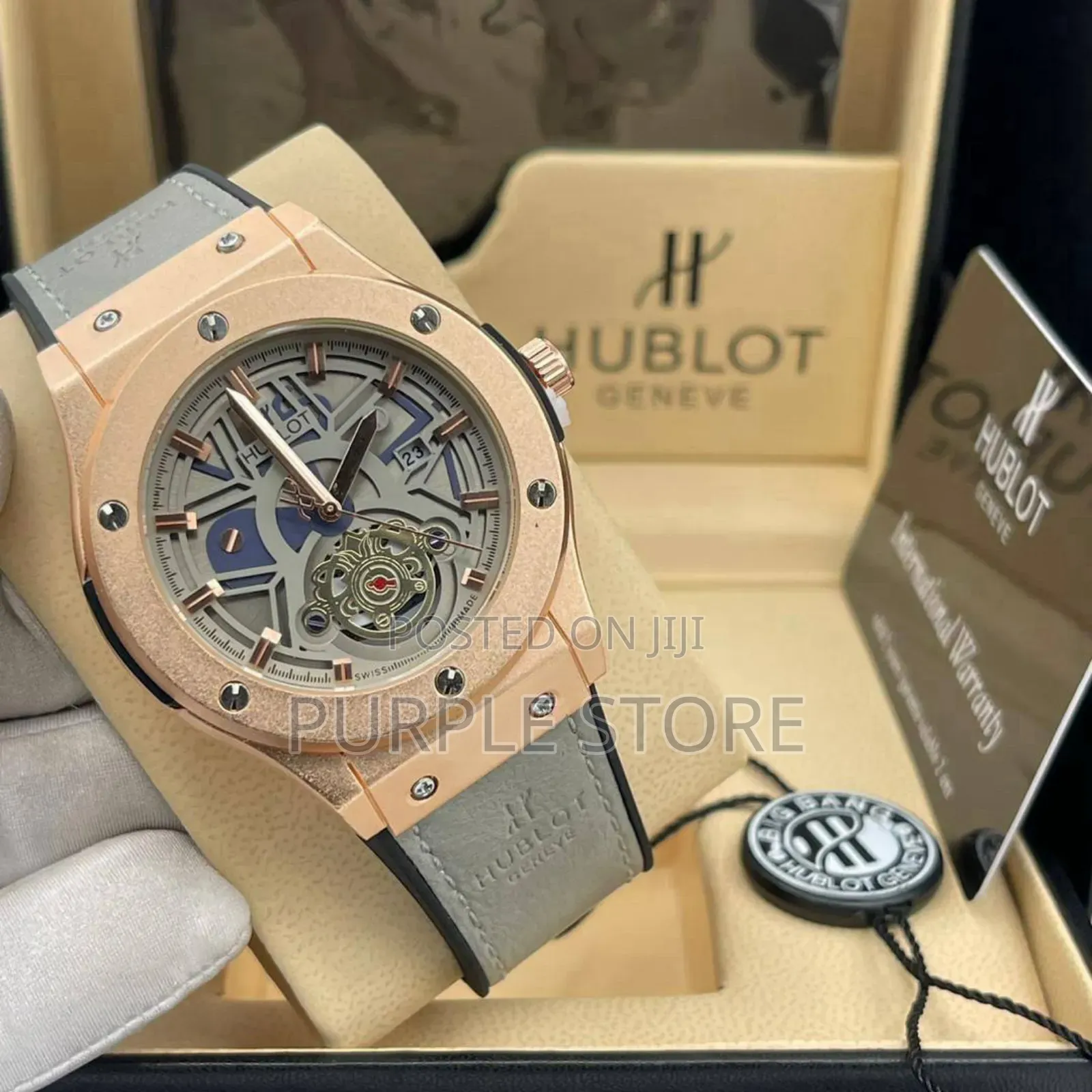 Hublot Mens. Leather. Watch.