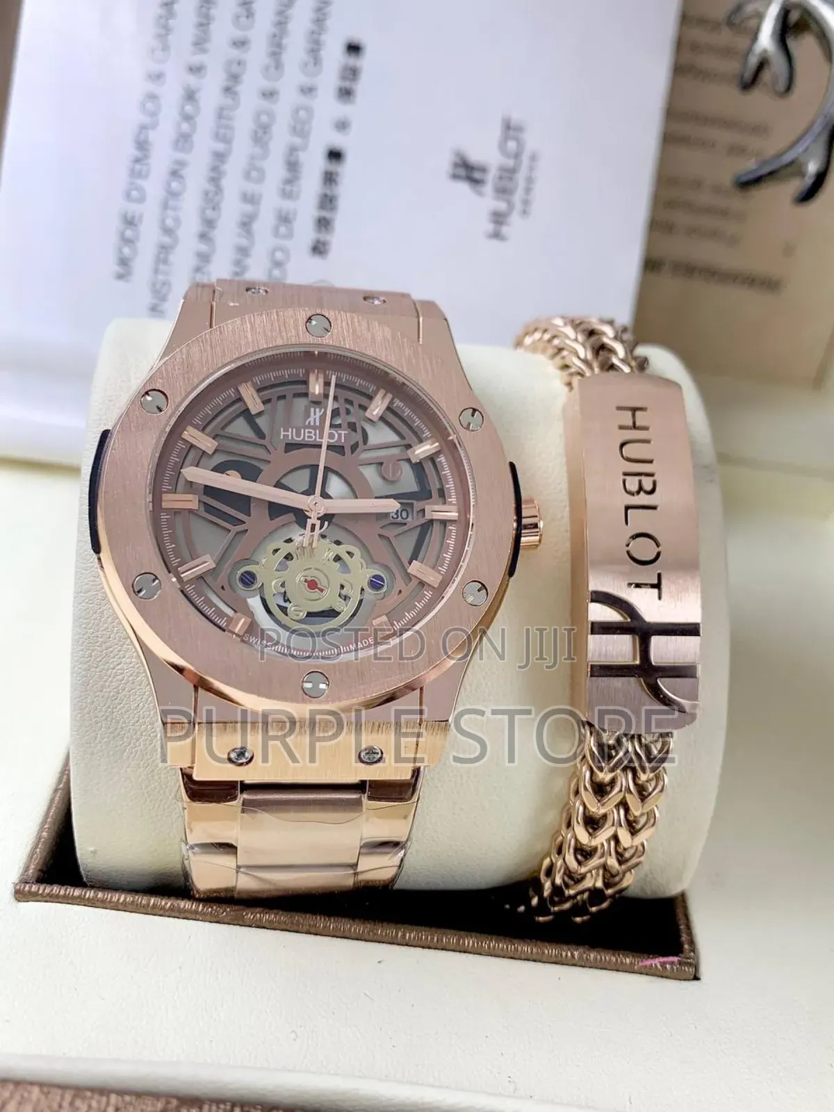 Hublot Rosegold Watch and Bracelet Set