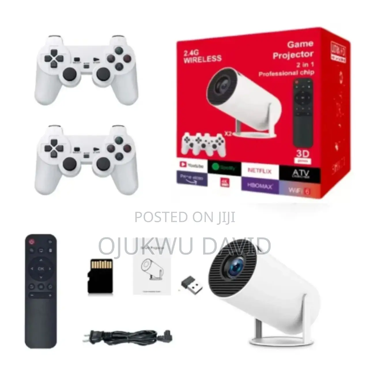 Portable Projector,Android 11, Supports 1080p