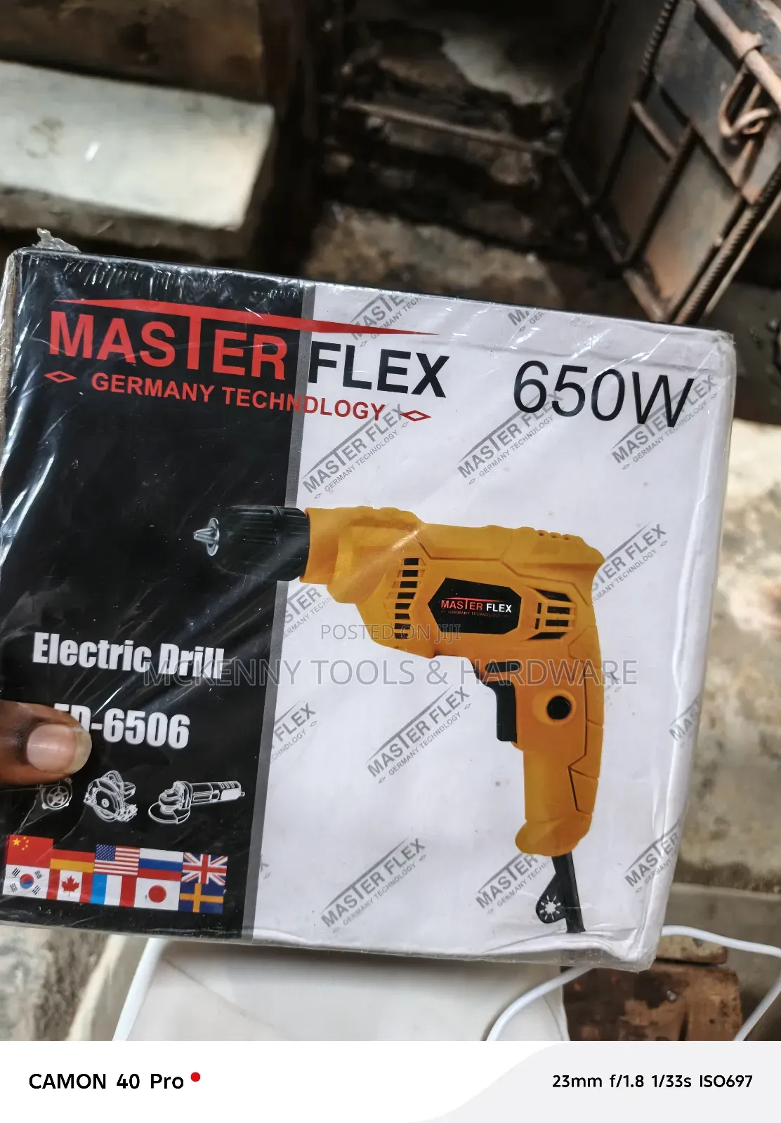 Master Flex Electric Drill, 650w, Model 7-6506.