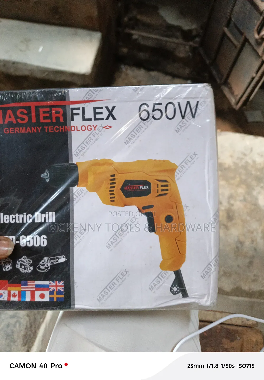 Master Flex Electric Drill, 650w, Model 7-6506.