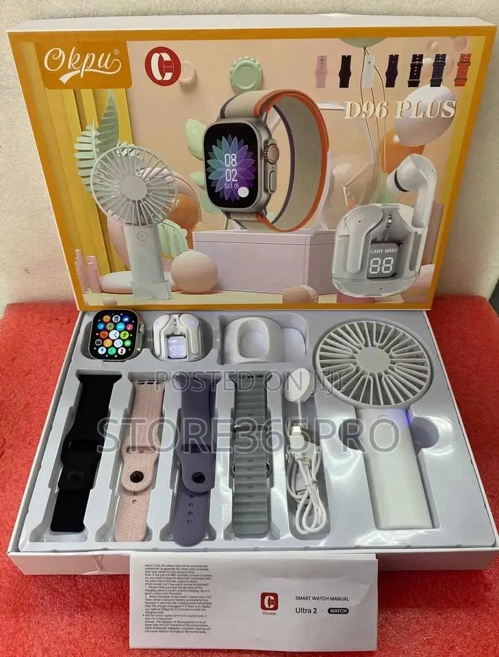 D96 Ultra 3 Smart Watch With Fan and Free Bluetooth