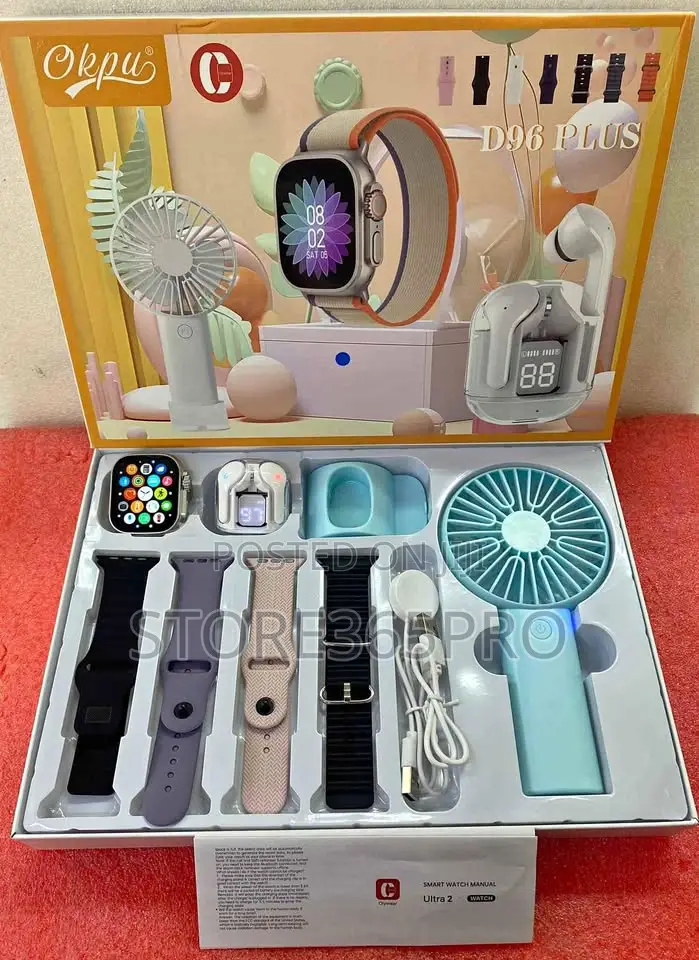 D96 Ultra 3 Smart Watch With Fan and Free Bluetooth